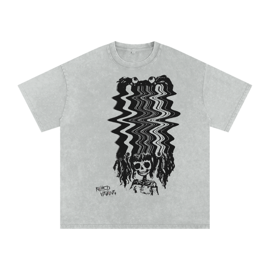 Snow Washed Oversized Cotton T-Shirt