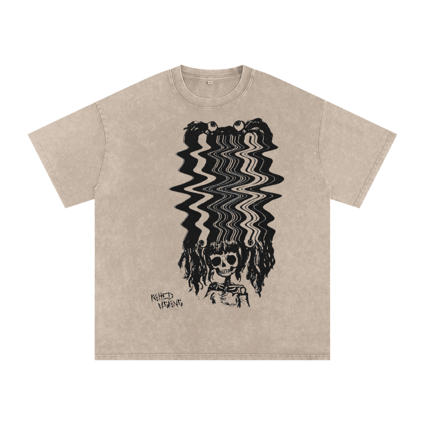 Snow Washed Oversized Cotton T-Shirt