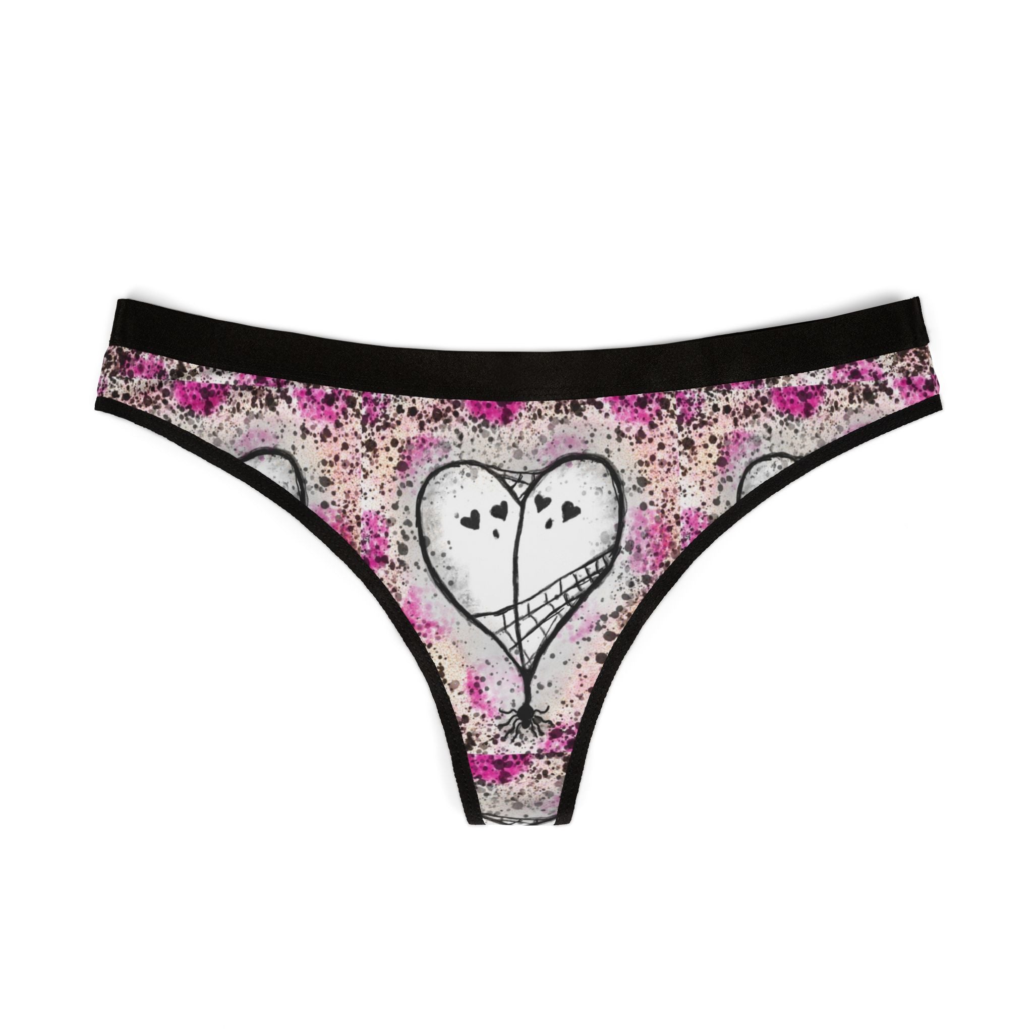 Colorful Women's Thongs, Cute Lingerie, Gift for Her, Valentine's Day, Colorful Underwear, AOP Intimates, Funky Lace