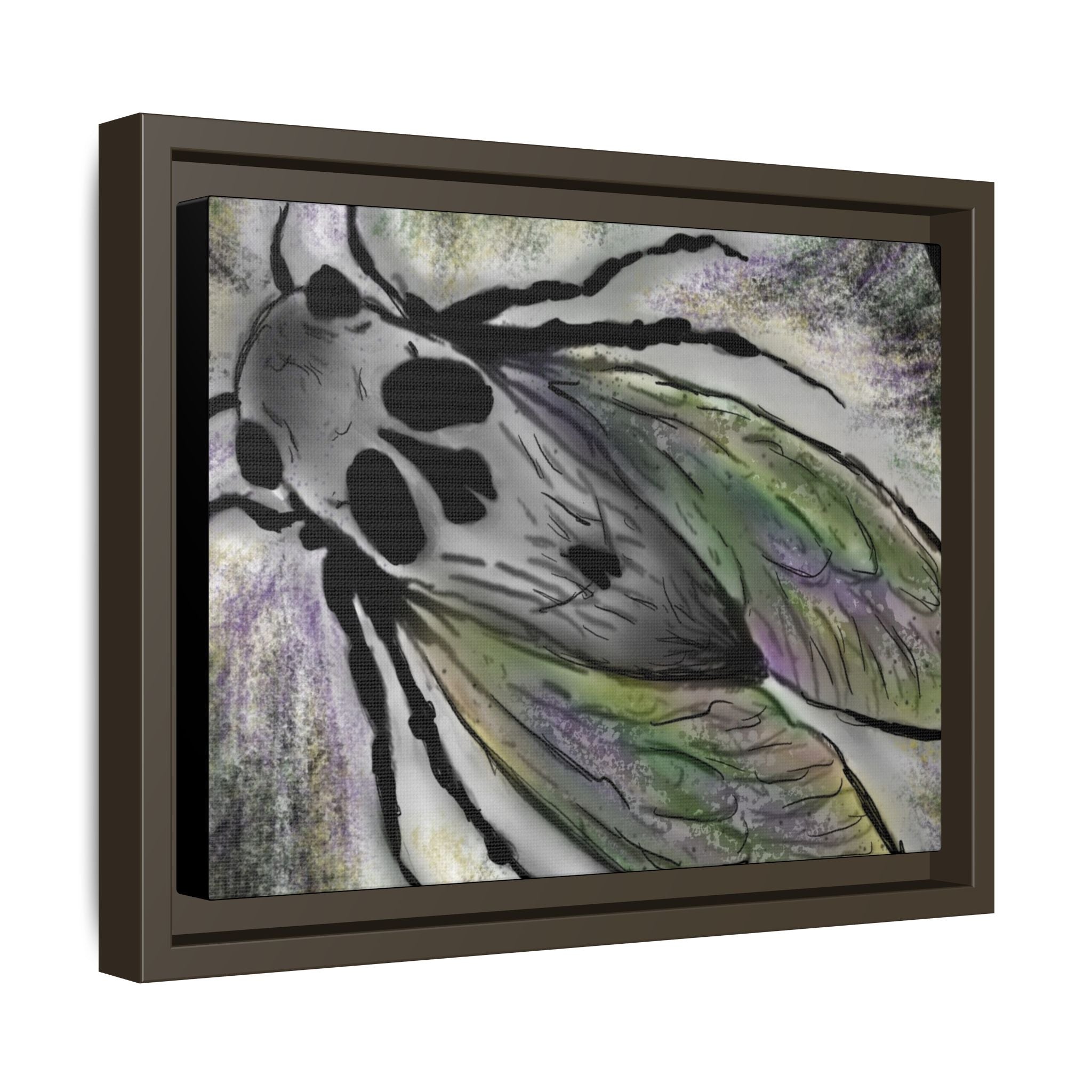 Multi-Color Moth Art Print, Framed Canvas Decor, Wall Art, Home Decor, Nature Lovers Gift, Gallery Wall