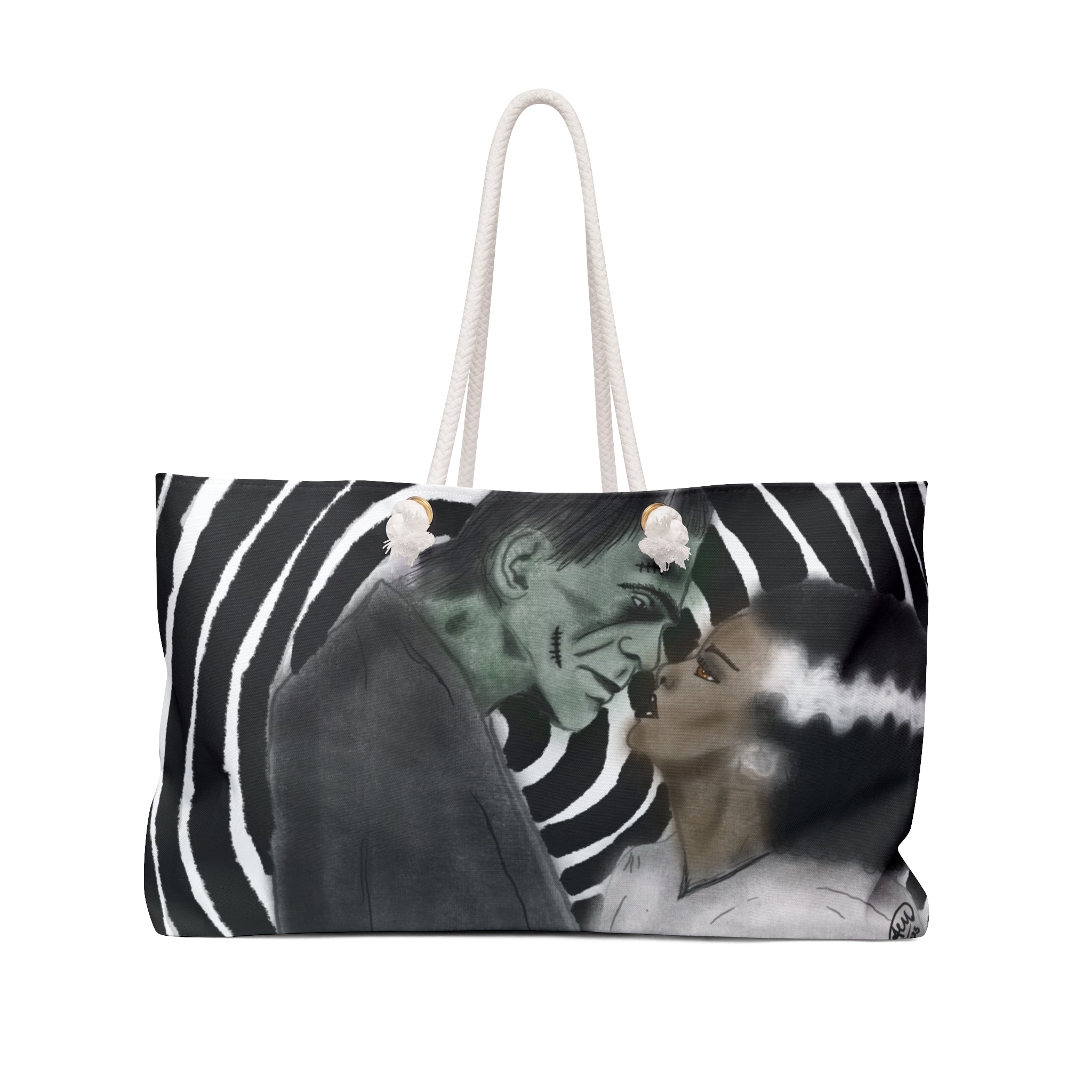 Ghoul Love Weekender Bag, Halloween Tote, Spooky Travel Bag, Horror Theme Carryall, Unique Gift for Monster Lovers