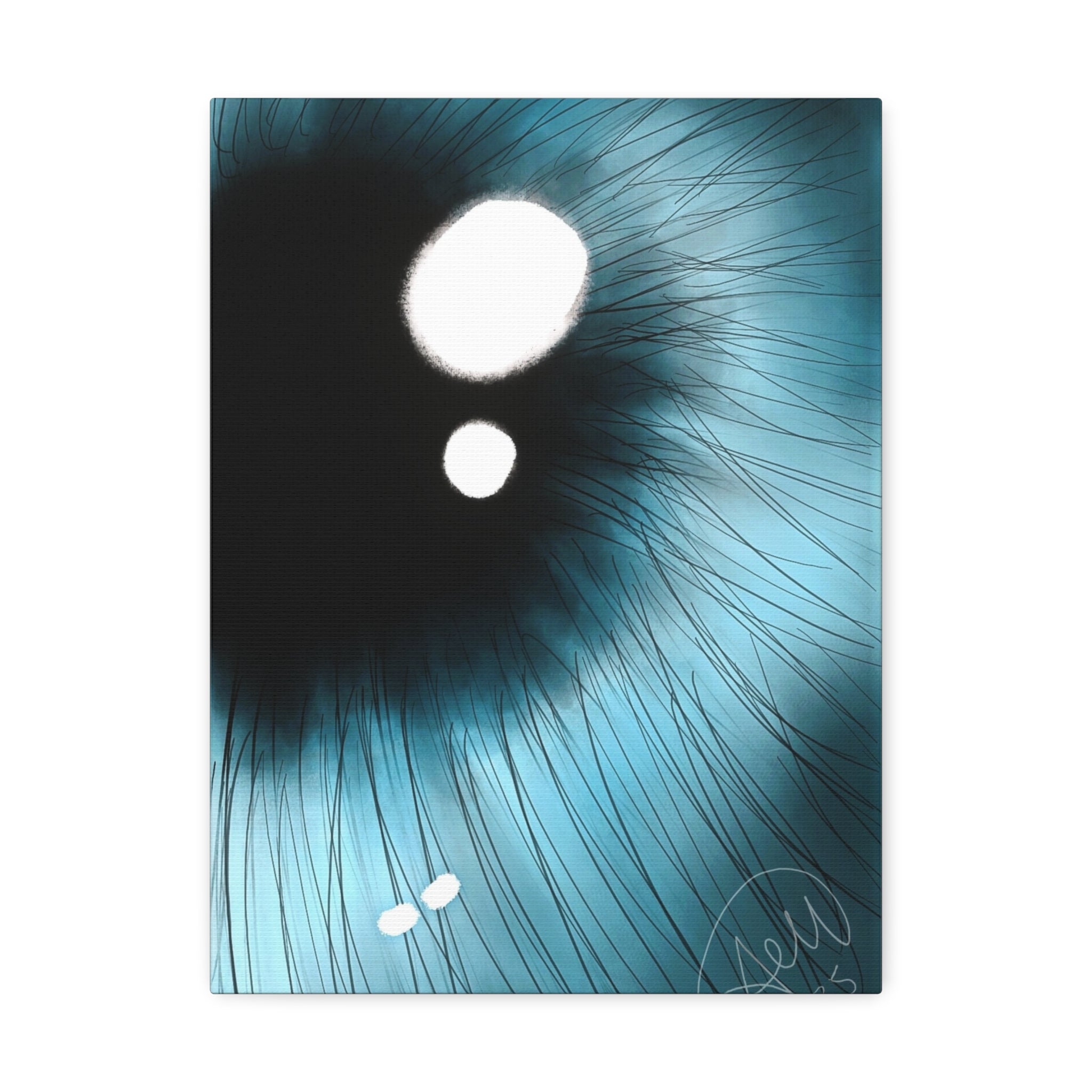 Blue Iris Eye Canvas
