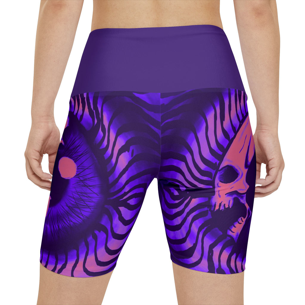 Psychedelic Women's Workout Shorts, Fitness Apparel, Stylish Athletic Shorts, Gym Wear, Festival Clothing, Casual Outfits