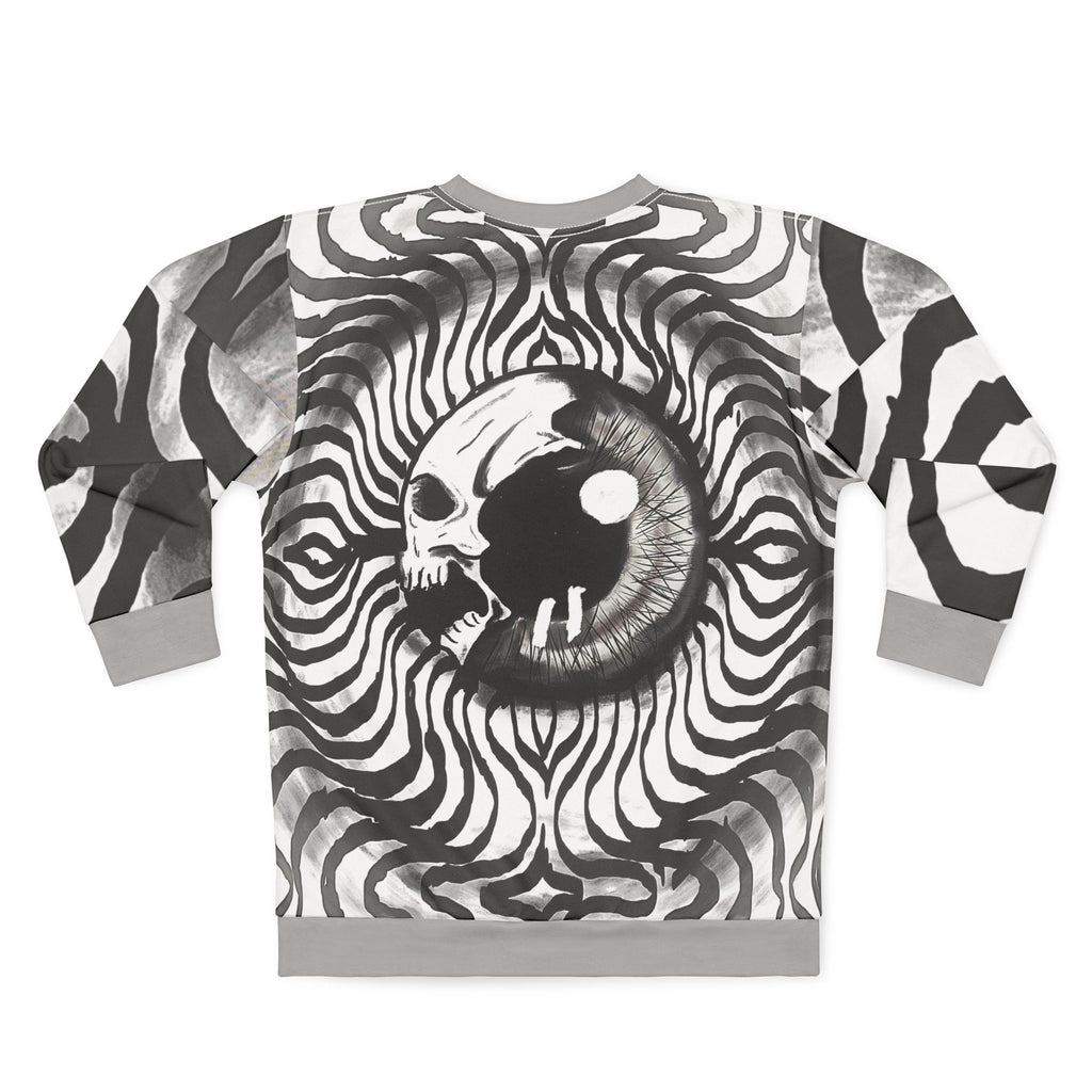 Edgy Skull Graphic Unisex Sweatshirt | Cozy Casual Wear, Trendy Oversized Style, Unique Gift for Halloween, Fall Fashion