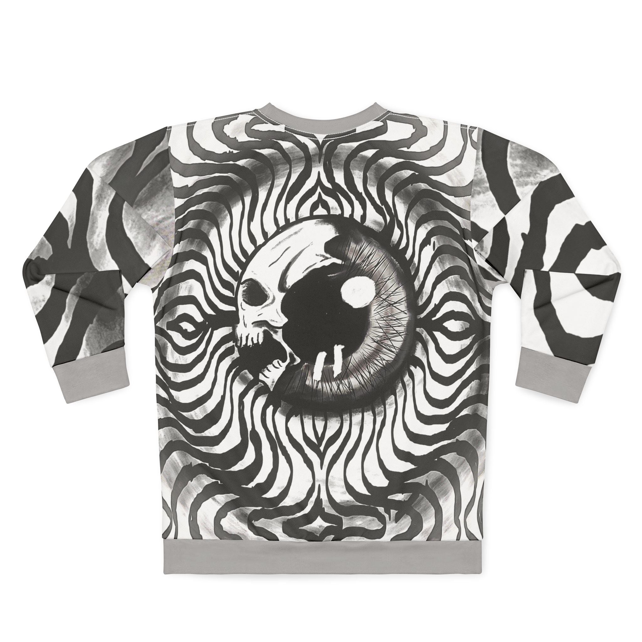 Edgy Skull Graphic Unisex Sweatshirt | Cozy Casual Wear, Trendy Oversized Style, Unique Gift for Halloween, Fall Fashion