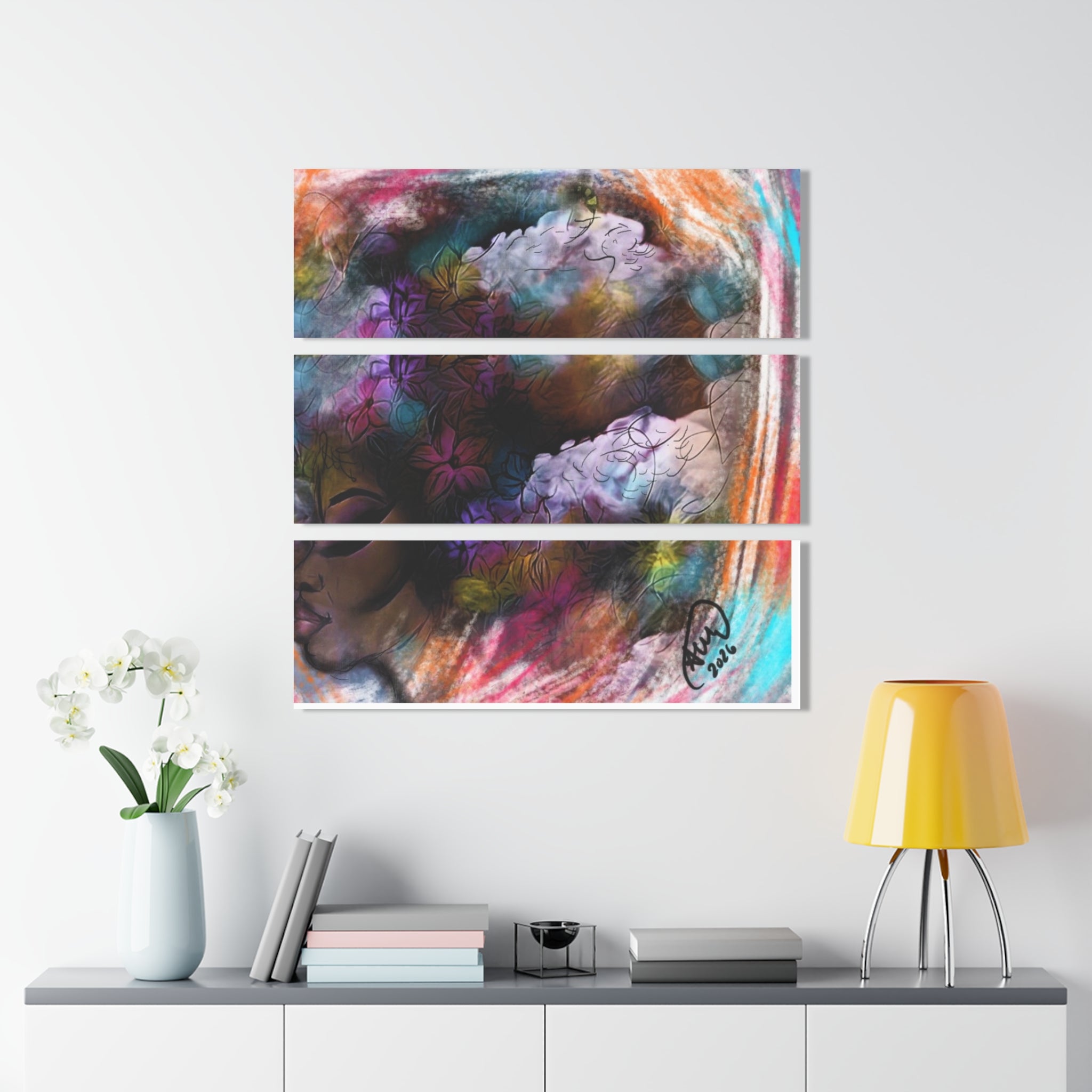 Garden City Afro Acrylic Prints (Triptych)