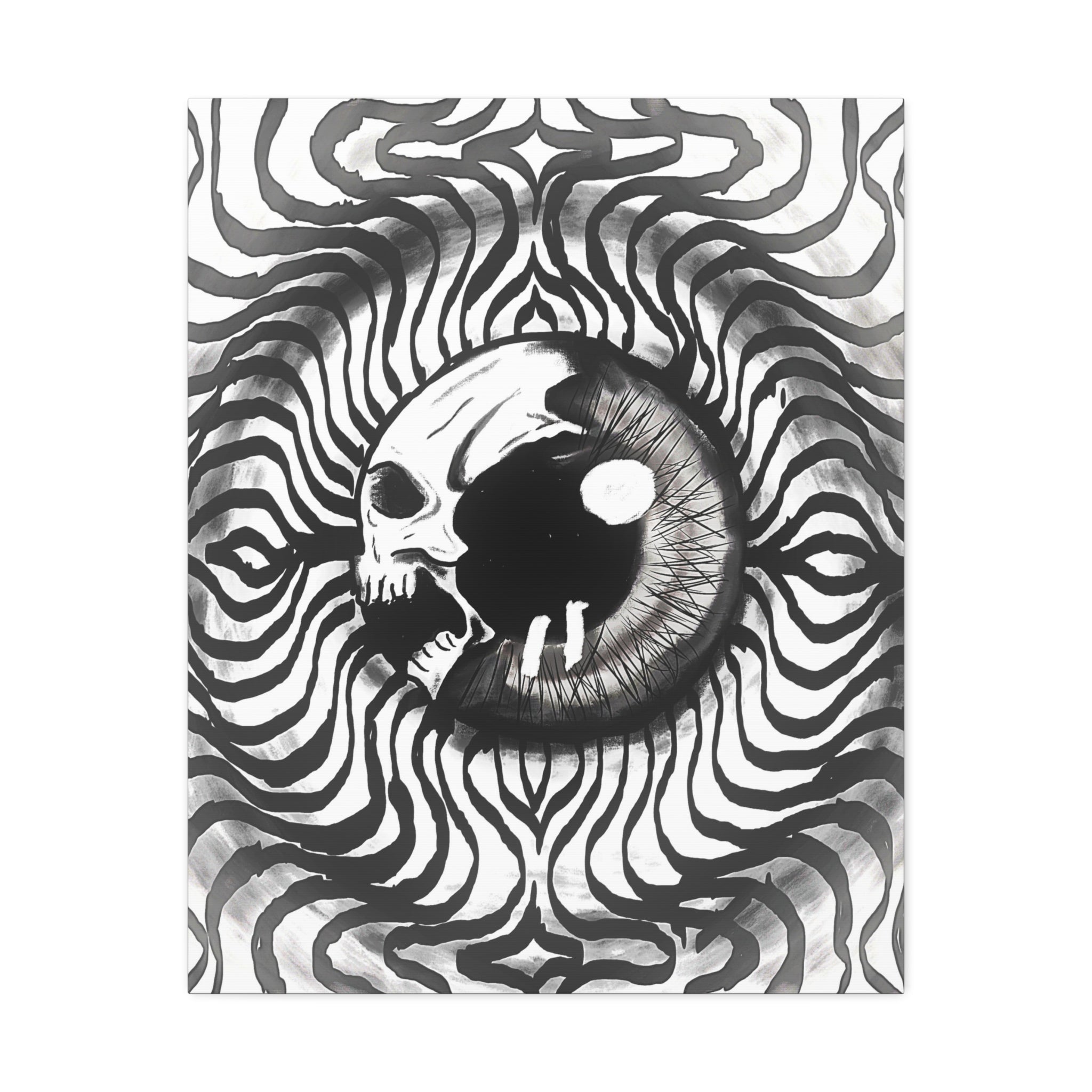Psychedelic Skull Eye Canvas