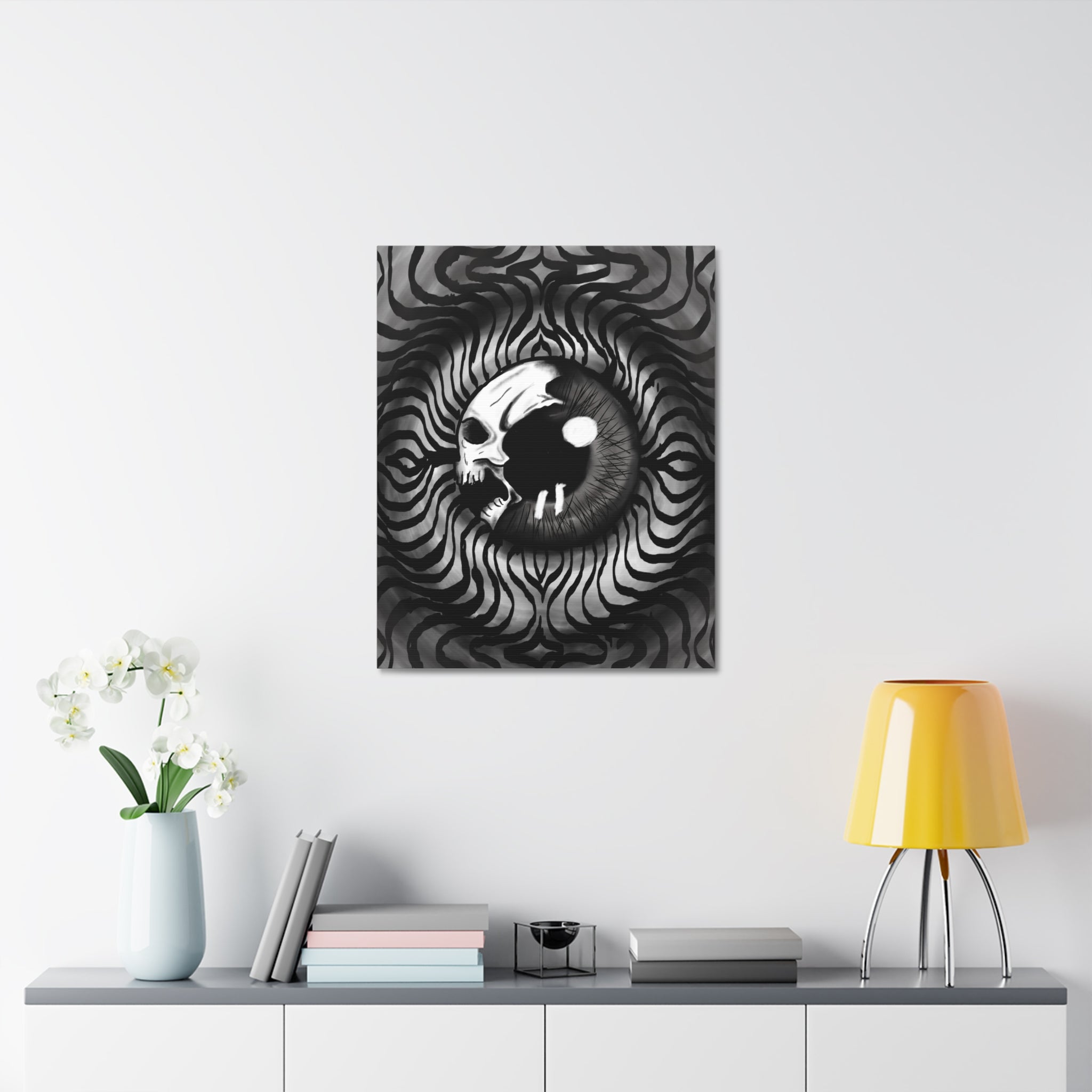 Psychedellic Skull Eye Canvas