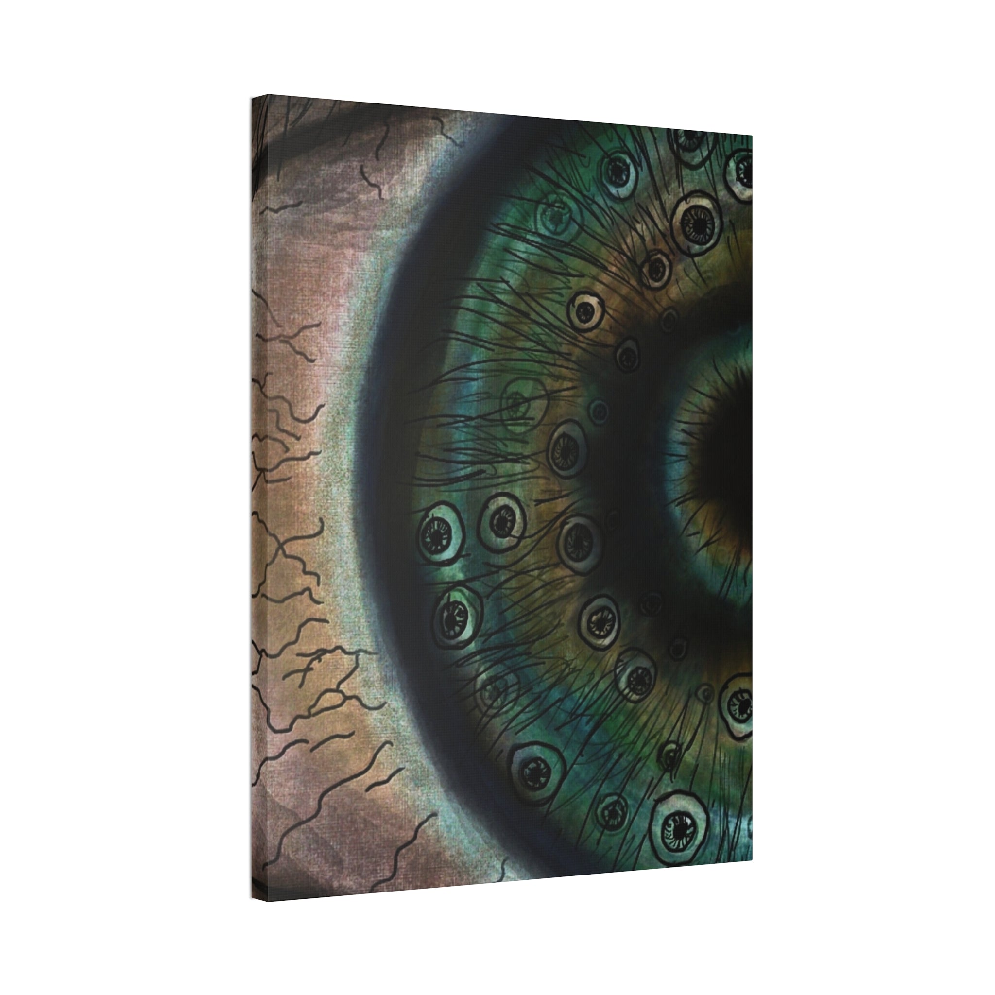 Mystical Eye Canvas Art Print, Eye Shadow Box Wall Decor, Home Aesthetic Artwork, Gift for Art Lovers, Unique Wall Art