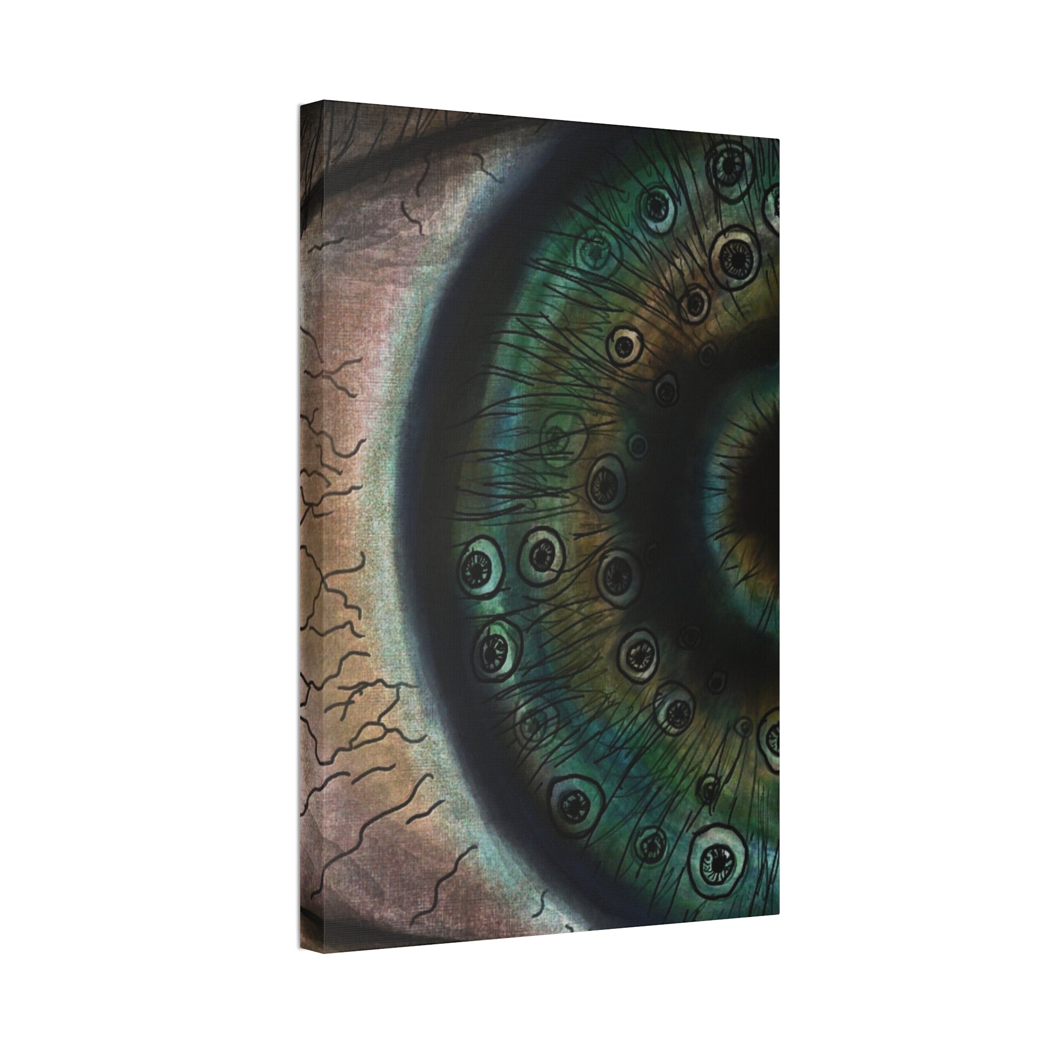 Mystical Eye Canvas Art Print, Eye Shadow Box Wall Decor, Home Aesthetic Artwork, Gift for Art Lovers, Unique Wall Art