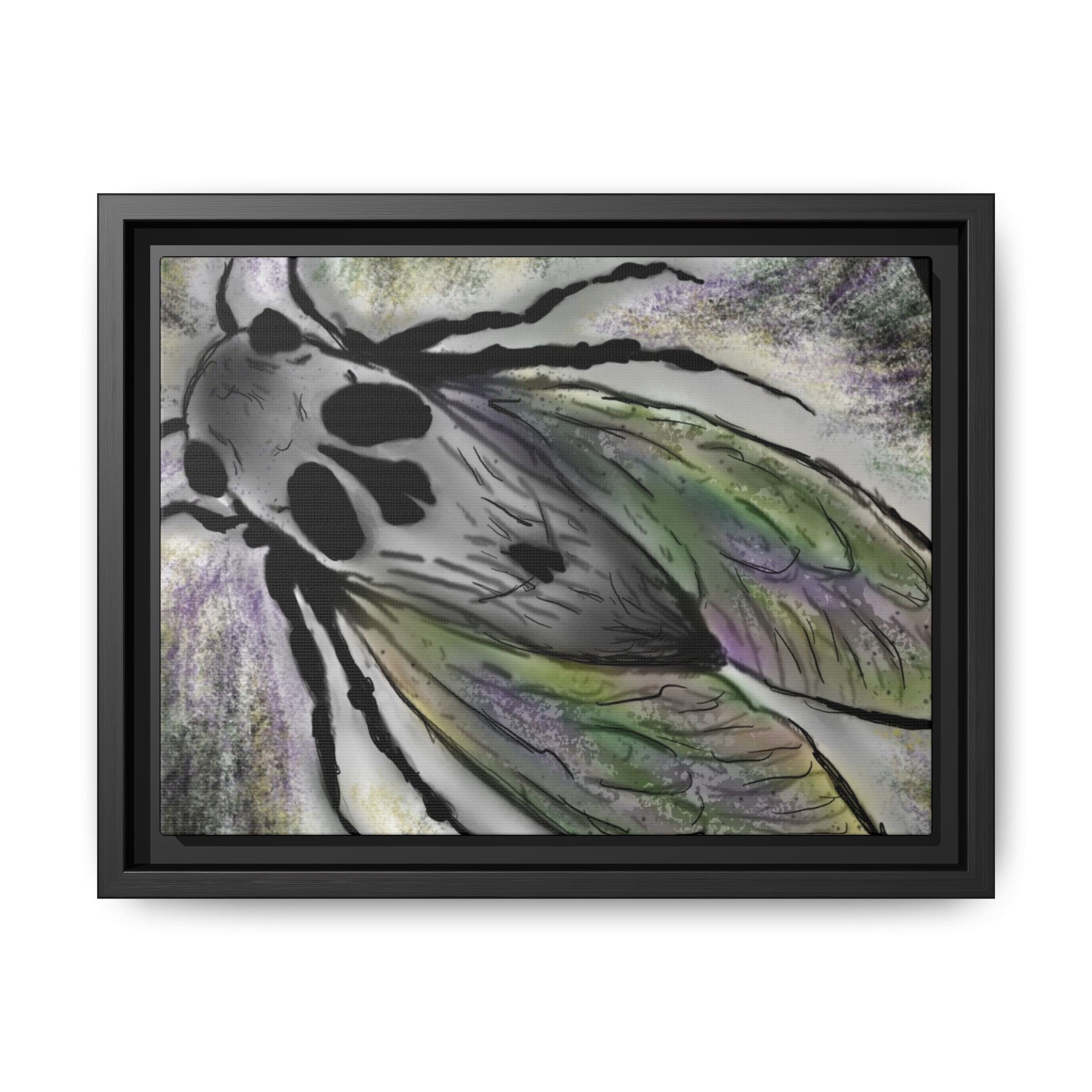 Multi-Color Moth Art Print, Framed Canvas Decor, Wall Art, Home Decor, Nature Lovers Gift, Gallery Wall
