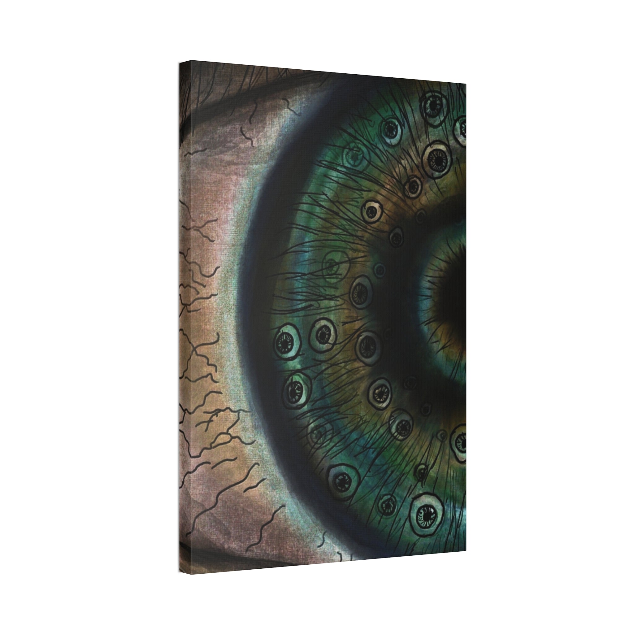 Mystical Eye Canvas Art Print, Eye Shadow Box Wall Decor, Home Aesthetic Artwork, Gift for Art Lovers, Unique Wall Art
