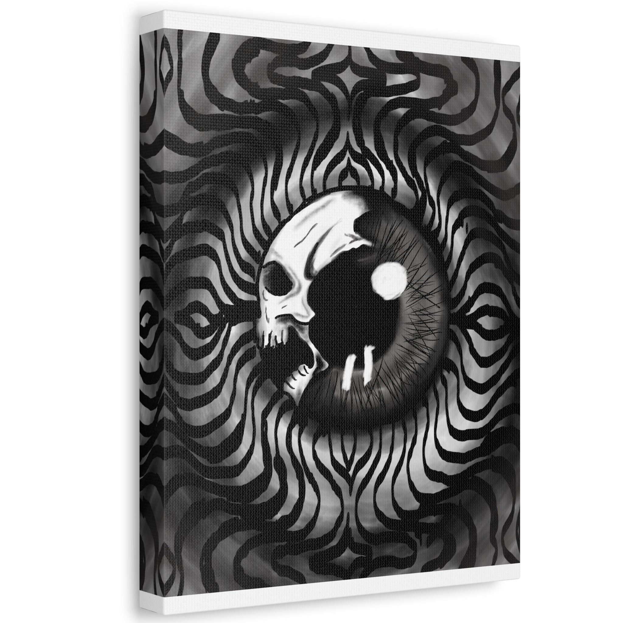 Psychedellic Skull Eye Canvas