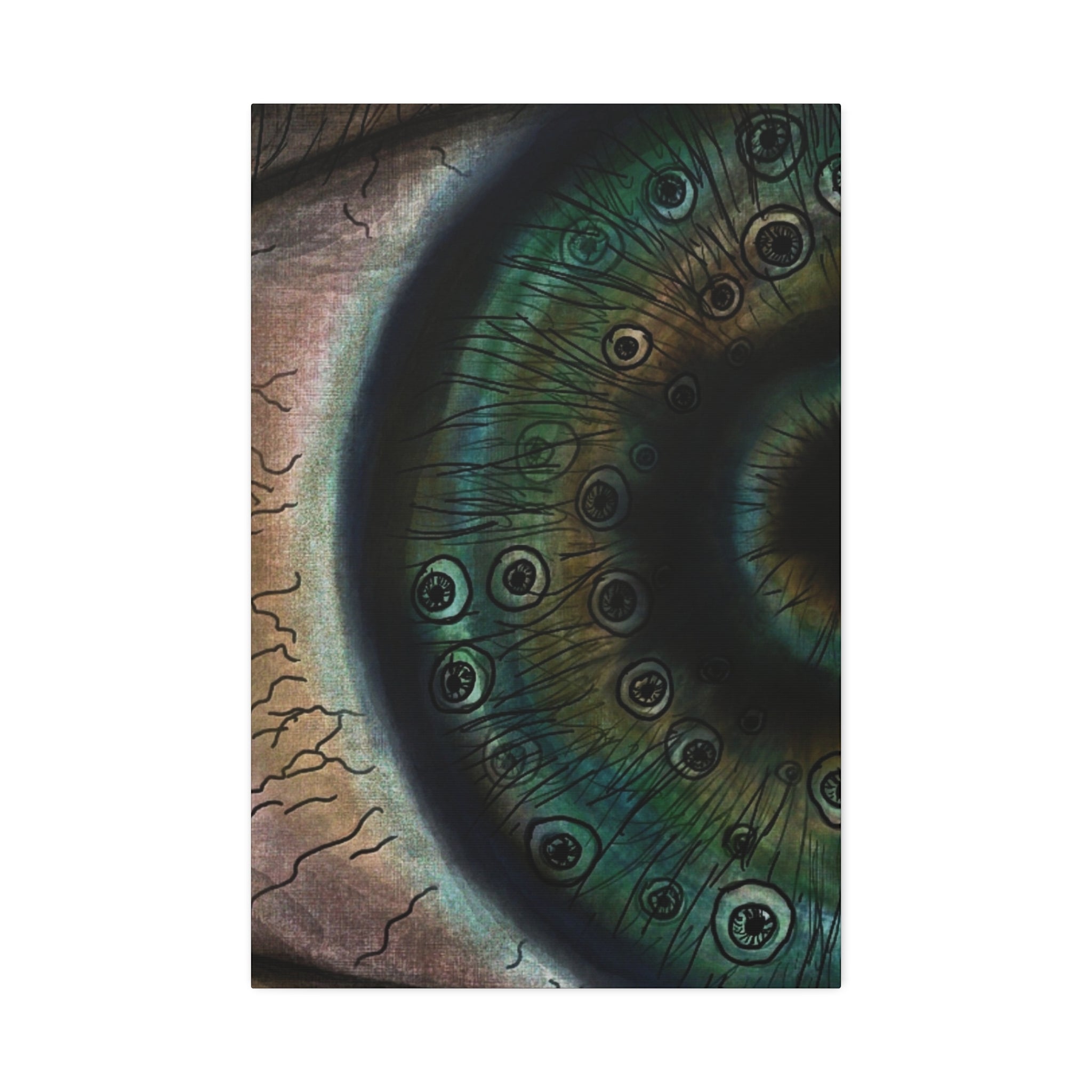 Mystical Eye Canvas Art Print, Eye Shadow Box Wall Decor, Home Aesthetic Artwork, Gift for Art Lovers, Unique Wall Art