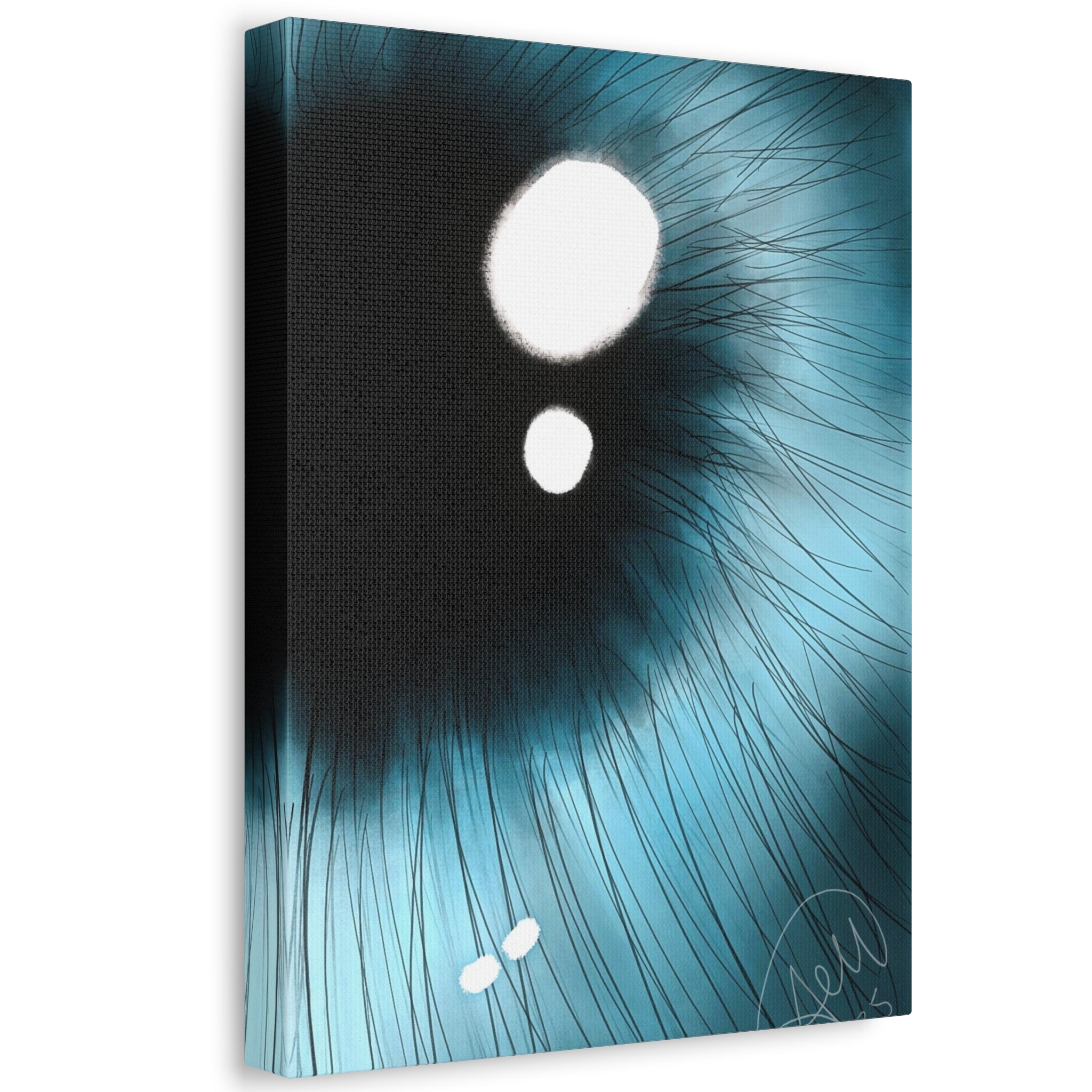 Blue Iris Eye Canvas