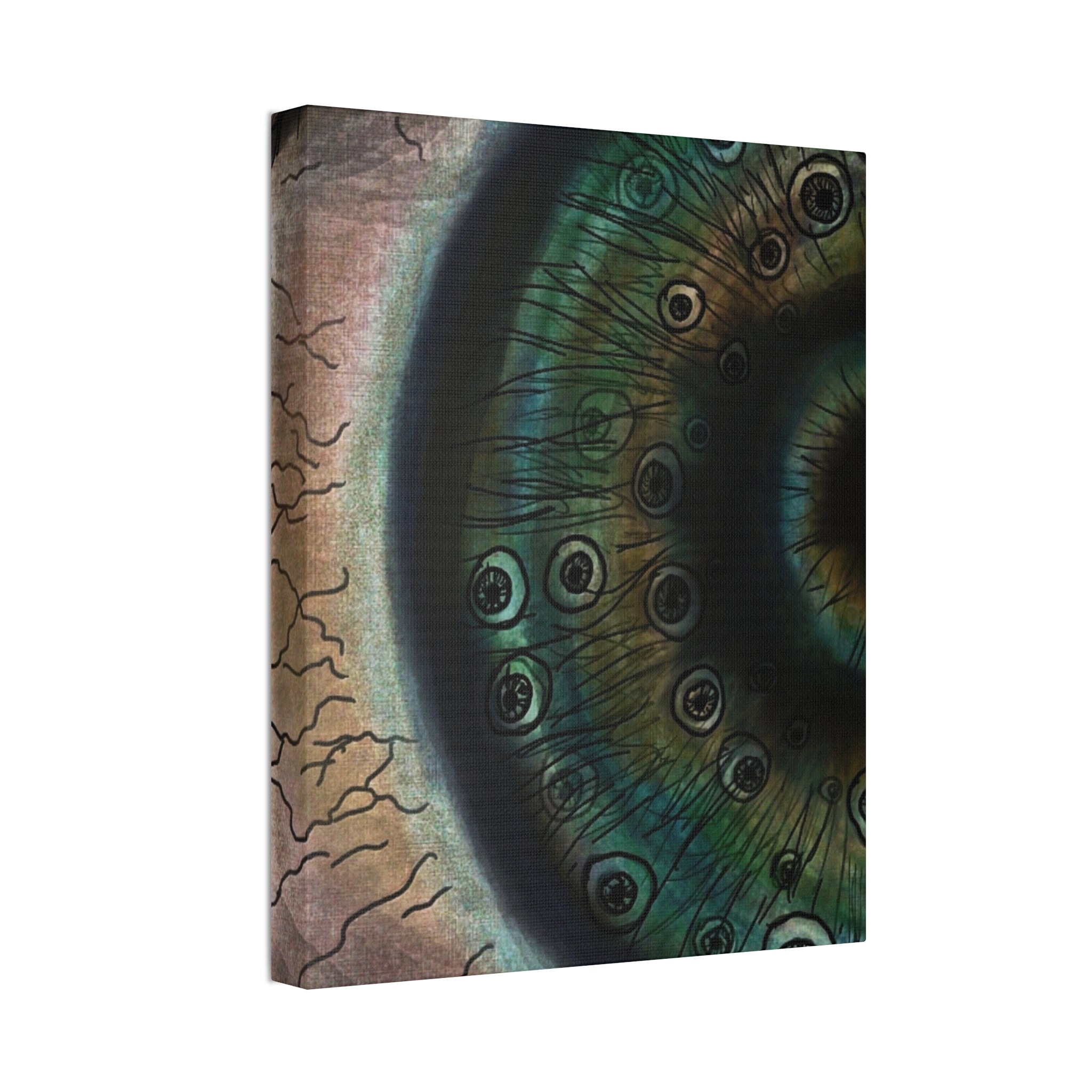 Mystical Eye Canvas Art Print, Eye Shadow Box Wall Decor, Home Aesthetic Artwork, Gift for Art Lovers, Unique Wall Art
