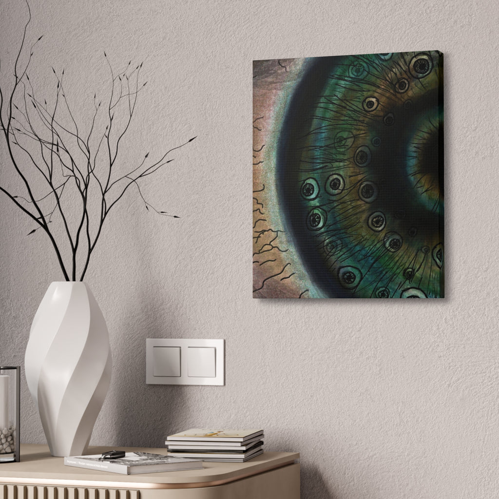 Mystical Eye Canvas Art Print, Eye Shadow Box Wall Decor, Home Aesthetic Artwork, Gift for Art Lovers, Unique Wall Art
