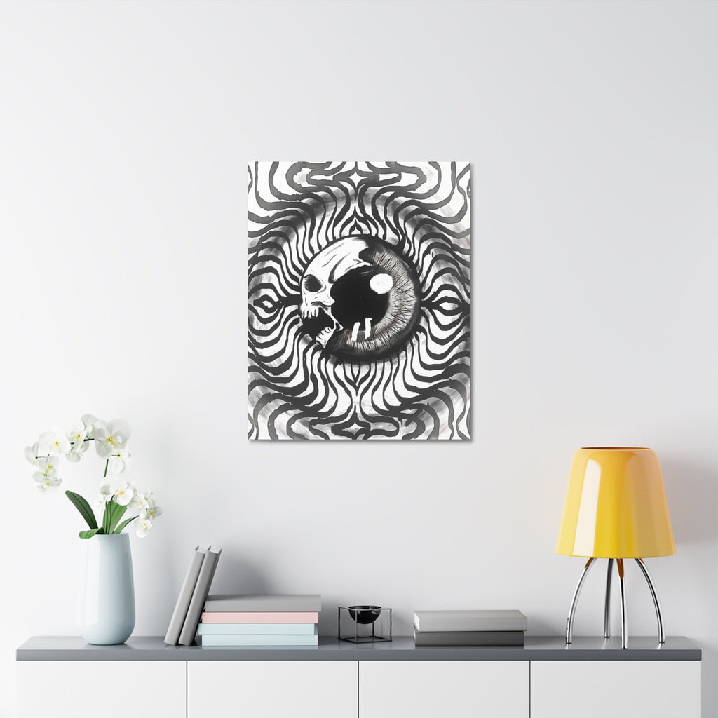 Psychedelic Skull Eye Canvas