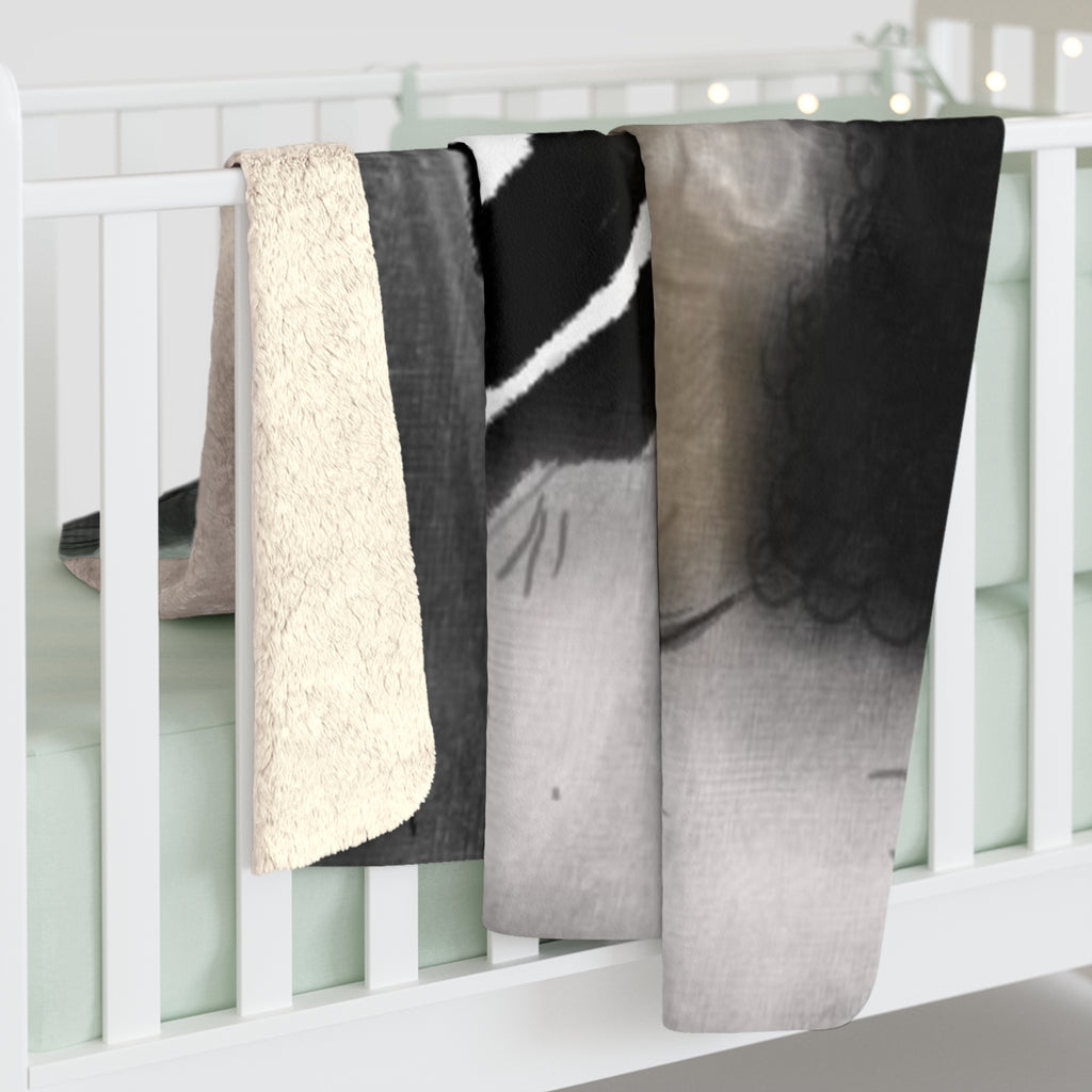 Frankenstein & His Bride Hypnotic Sherpa Fleece Blanket