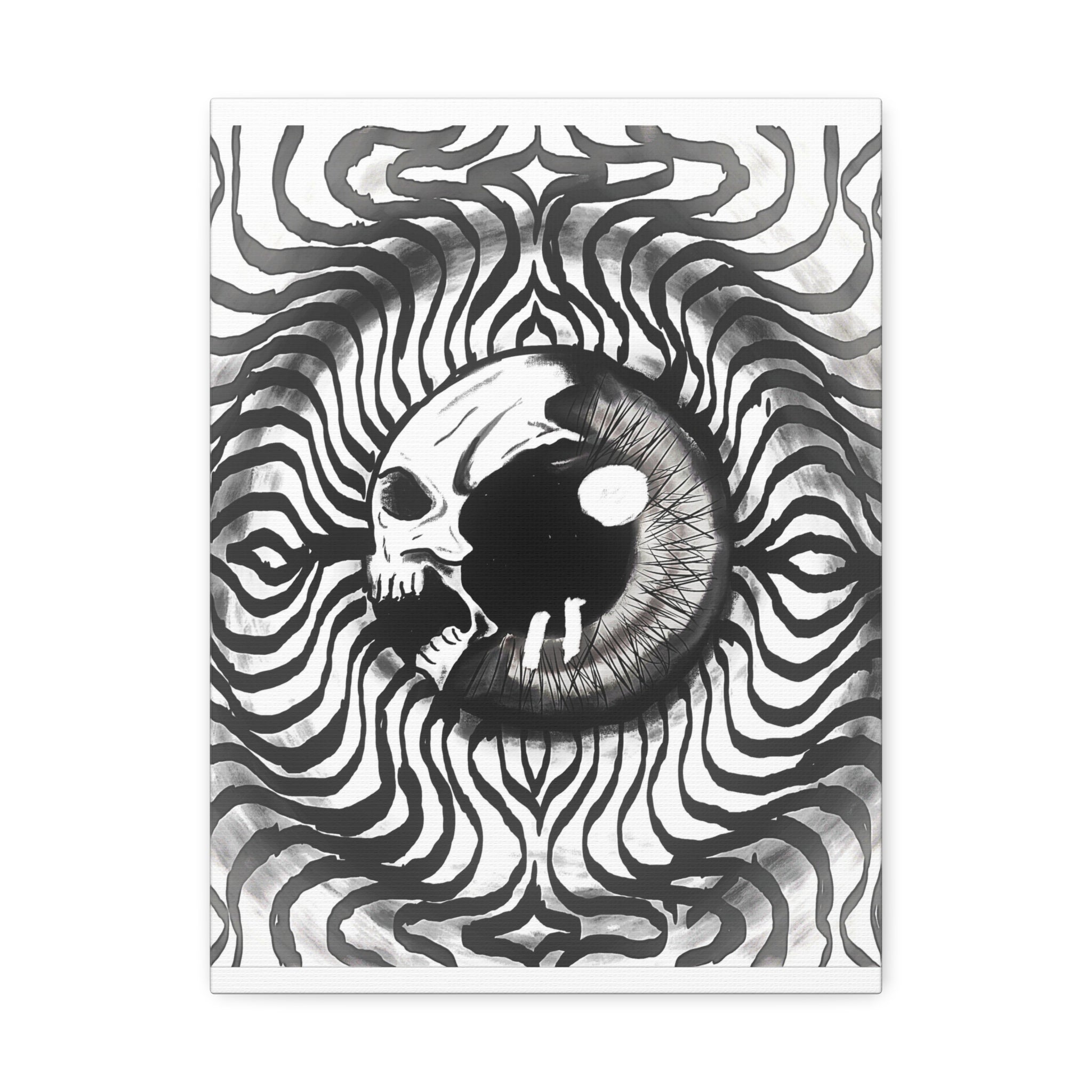 Psychedelic Skull Eye Canvas