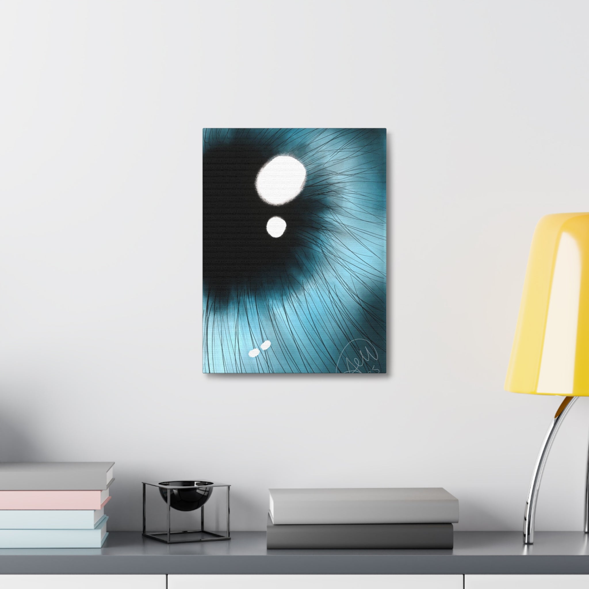 Blue Iris Eye Canvas