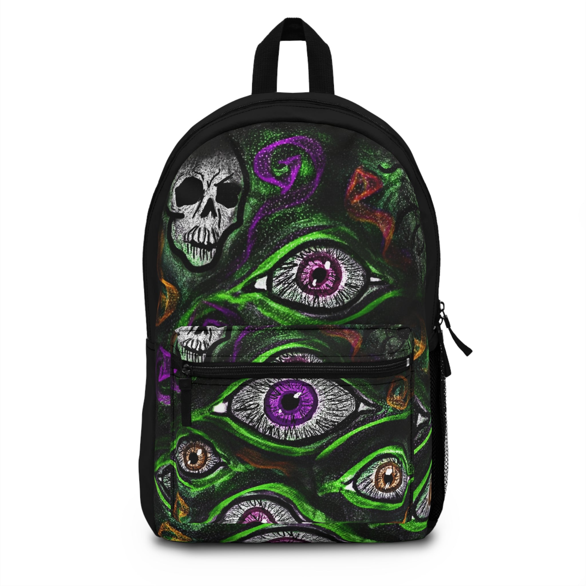 Gothic Eye Skull Backpack, Alternative Fashion Bag, Perfect for Halloween, Edgy Gift for Teens, Unique School Bag, Spooky Accessory