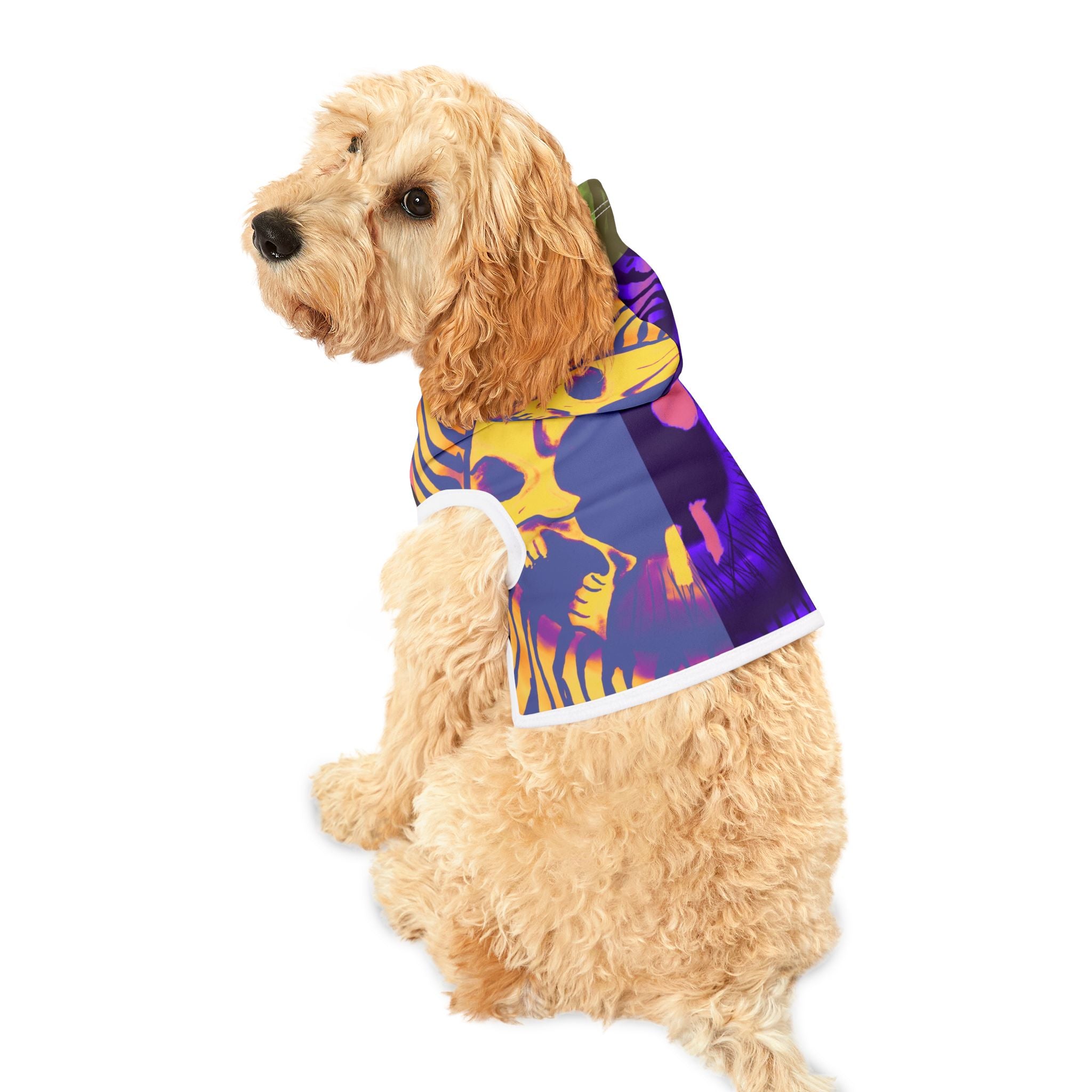 Vibrant Pet Hoodie, Colorful Dog Sweatshirt, Trendy Puppy Outfit, Stylish Pet Apparel, Unique Pet Clothing