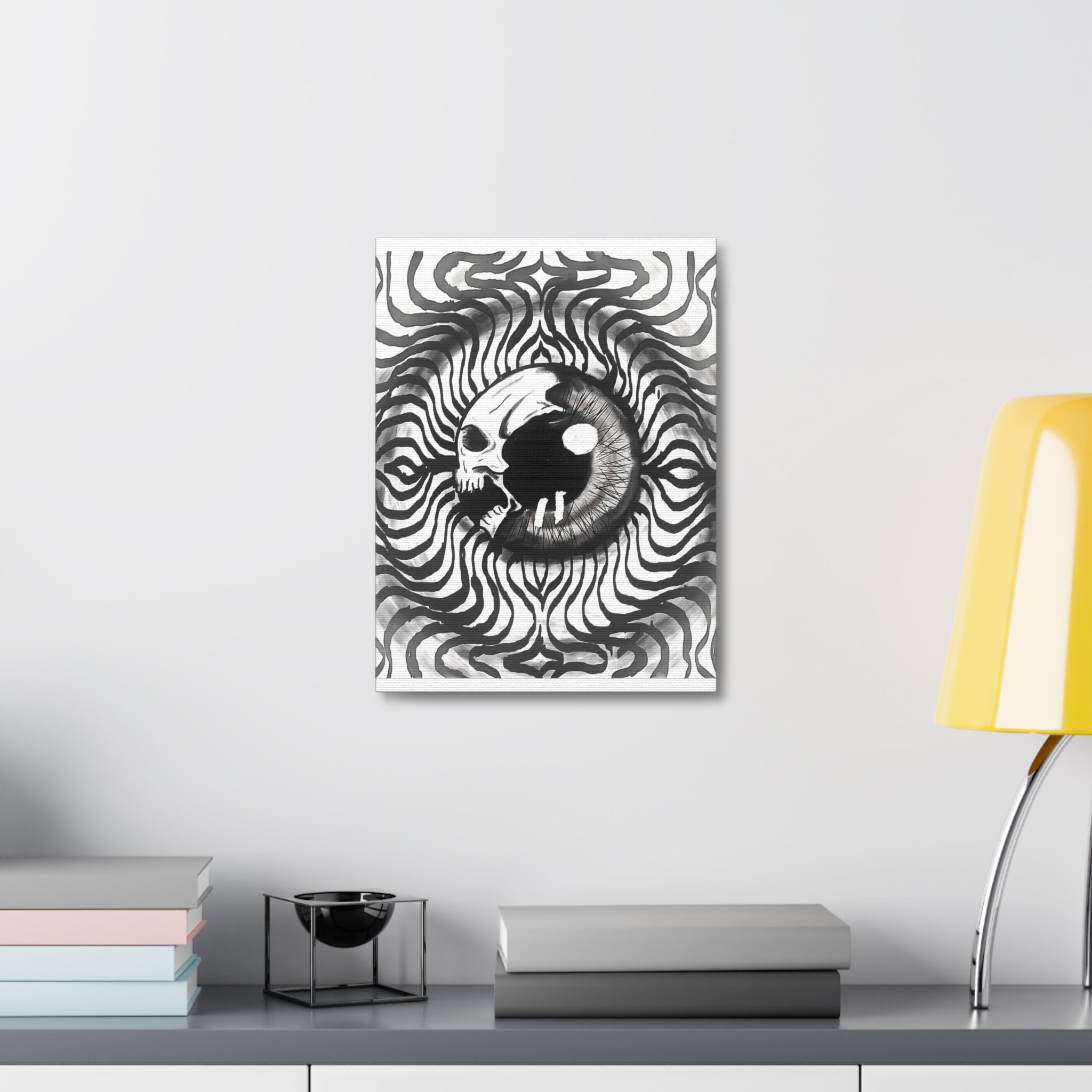 Psychedelic Skull Eye Canvas