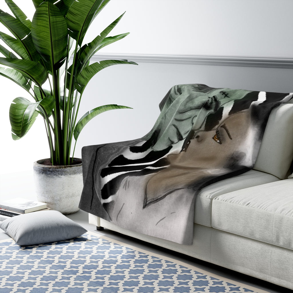 Frankenstein & His Bride Hypnotic Sherpa Fleece Blanket