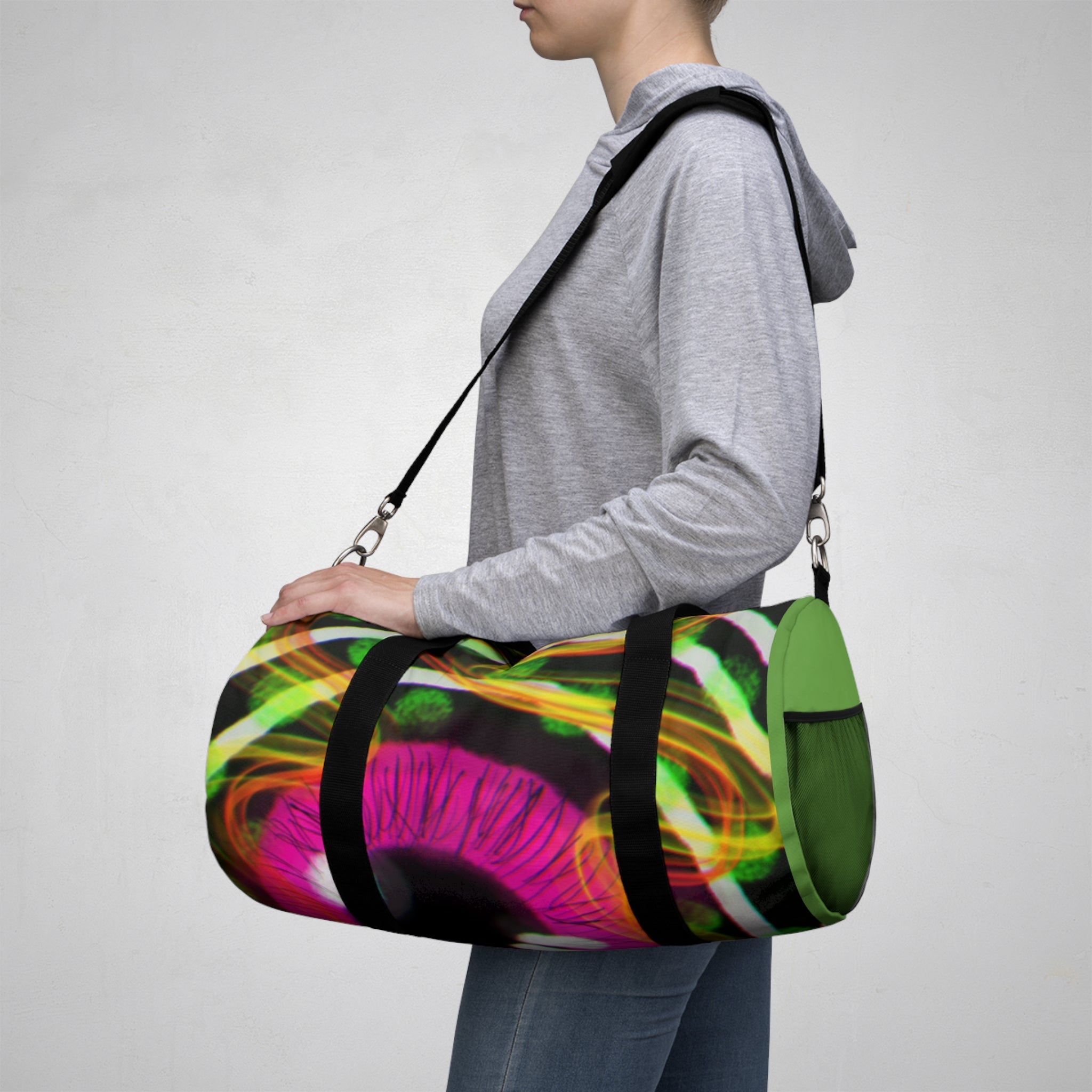 Vibrant Eye-Design Duffel Bag - Stylish Travel Companion, Gym Bag, Weekend Getaway, Multipurpose Tote, Eye-Catching Fitness Gear