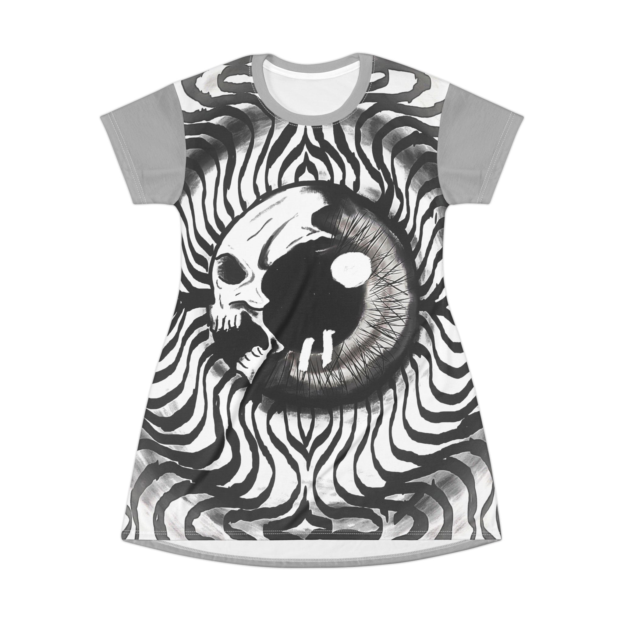 Heartfelt Artistic T-Shirt Dress, Unique Casual Wear, Perfect Gift for Art Lovers, Heart Theme, Everyday Style, Comfortable Fashion