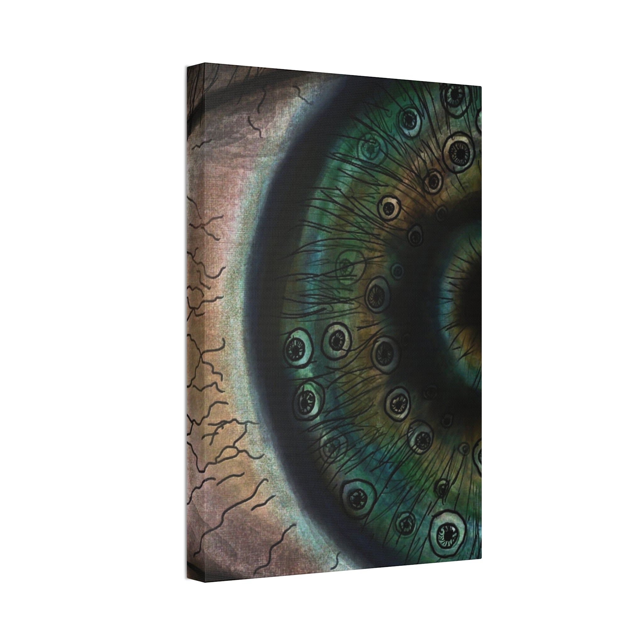 Mystical Eye Canvas Art Print, Eye Shadow Box Wall Decor, Home Aesthetic Artwork, Gift for Art Lovers, Unique Wall Art