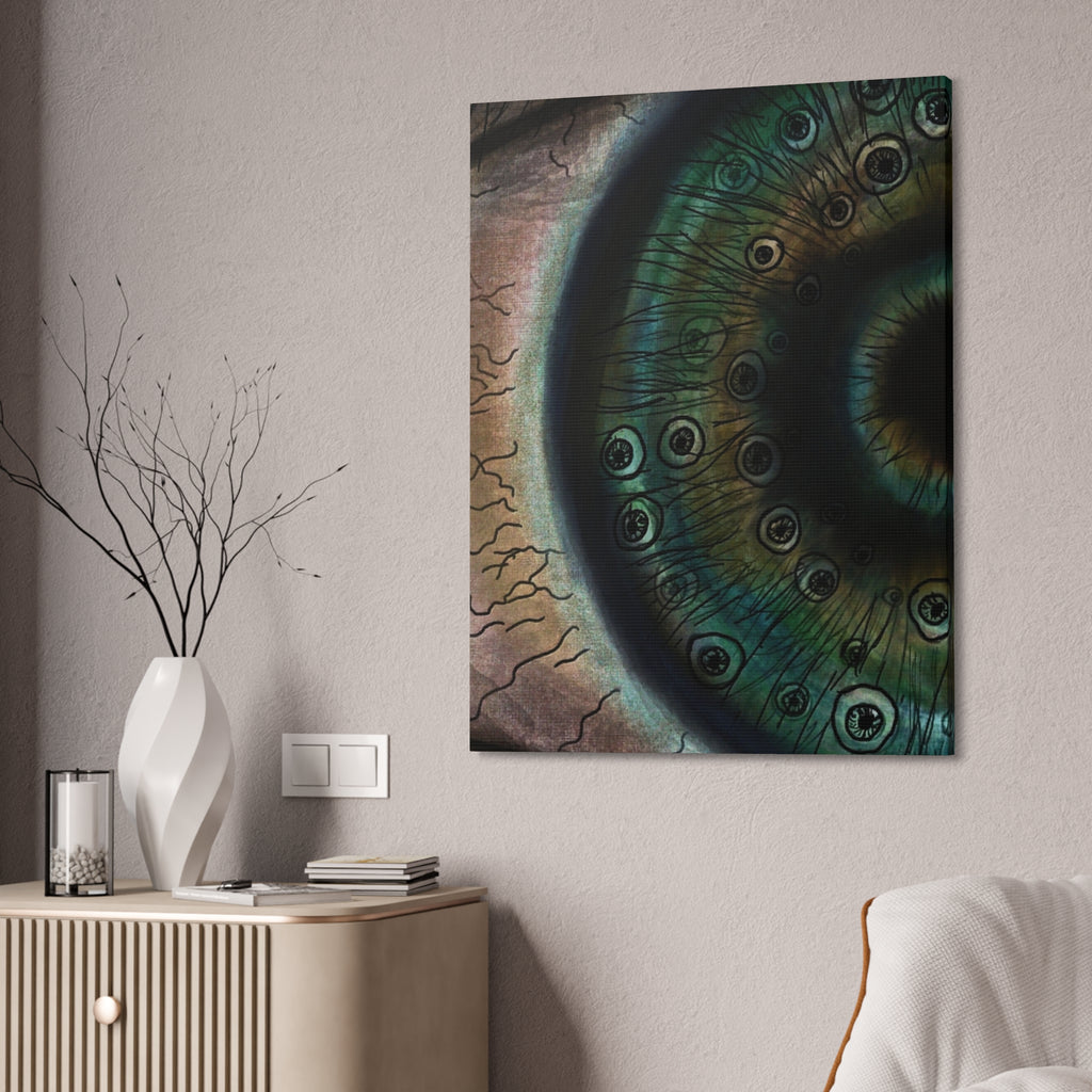 Mystical Eye Canvas Art Print, Eye Shadow Box Wall Decor, Home Aesthetic Artwork, Gift for Art Lovers, Unique Wall Art