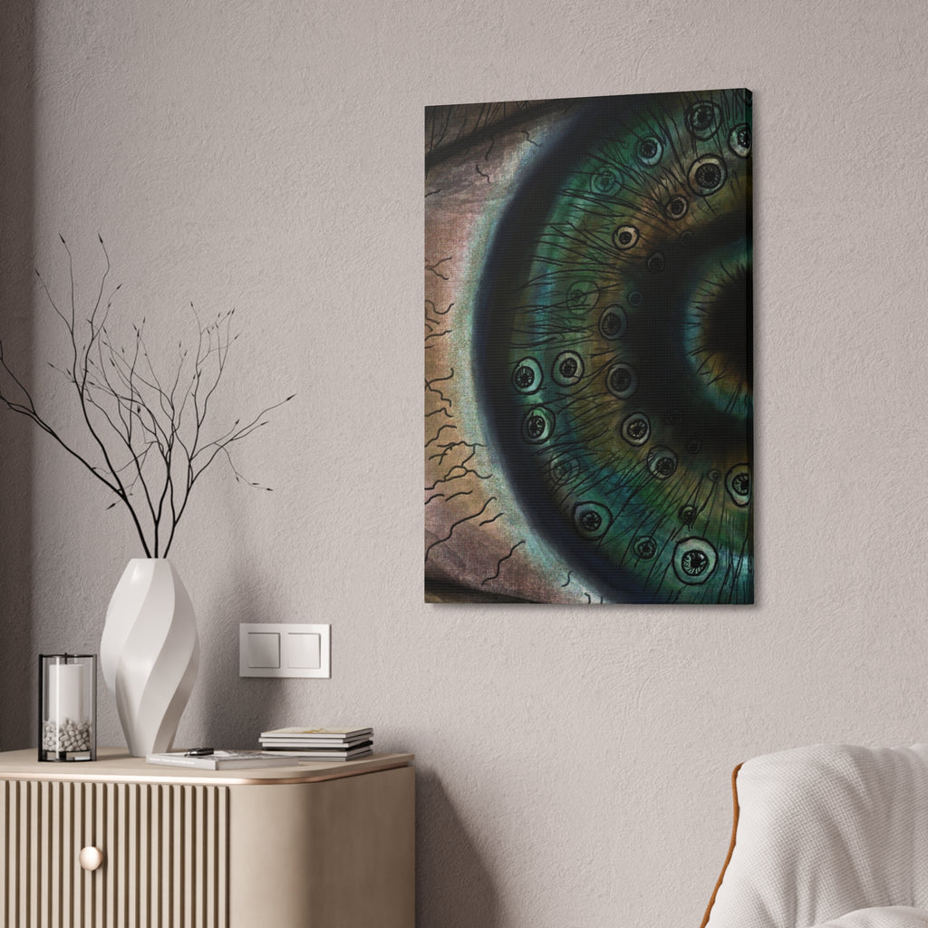 Mystical Eye Canvas Art Print, Eye Shadow Box Wall Decor, Home Aesthetic Artwork, Gift for Art Lovers, Unique Wall Art