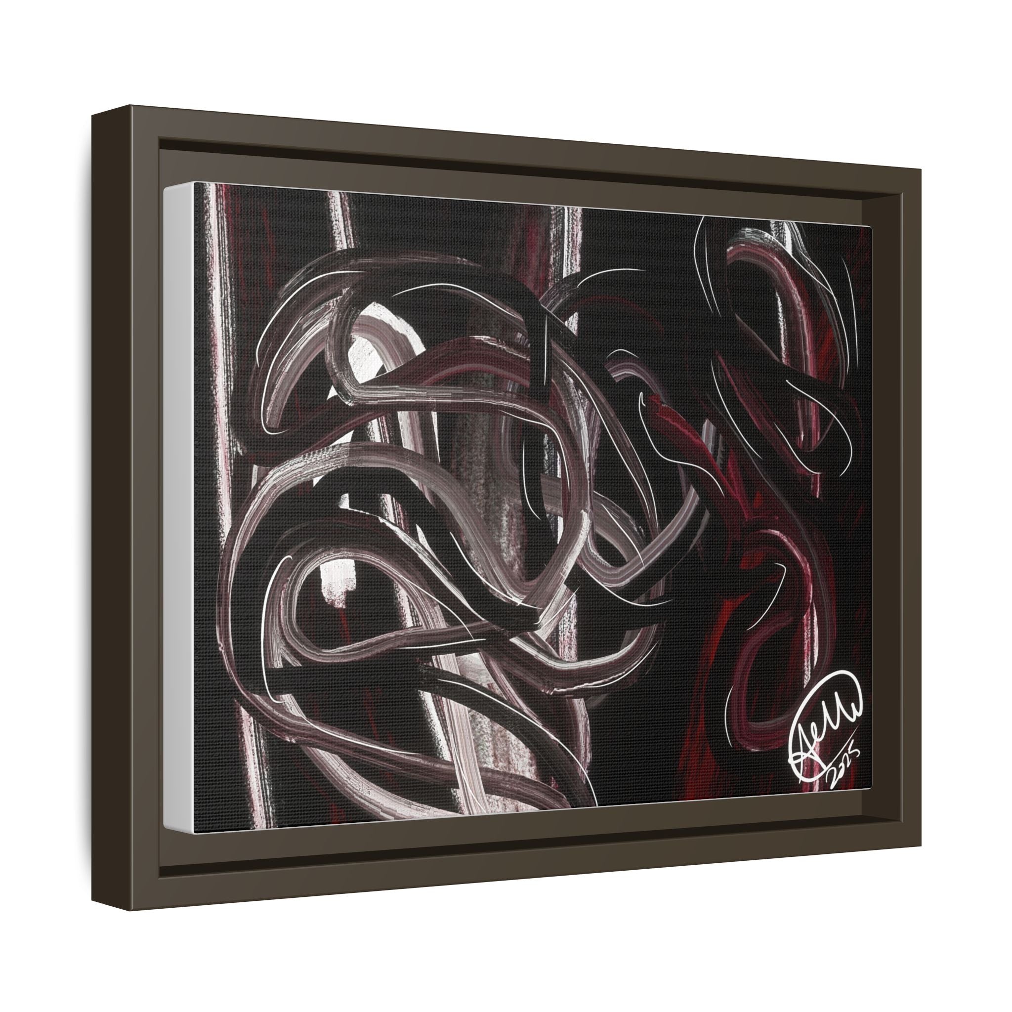 Multi-color Framed Canvas Art, Abstract Wall Decor, Modern Home Accent, Unique Gift for Art Lovers, Stylish Living Room Decor
