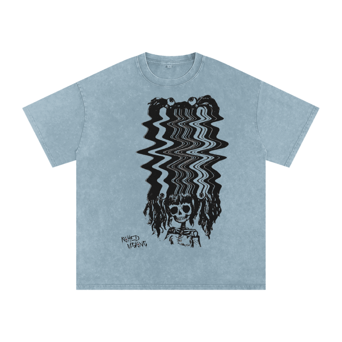 Snow Washed Oversized Cotton T-Shirt