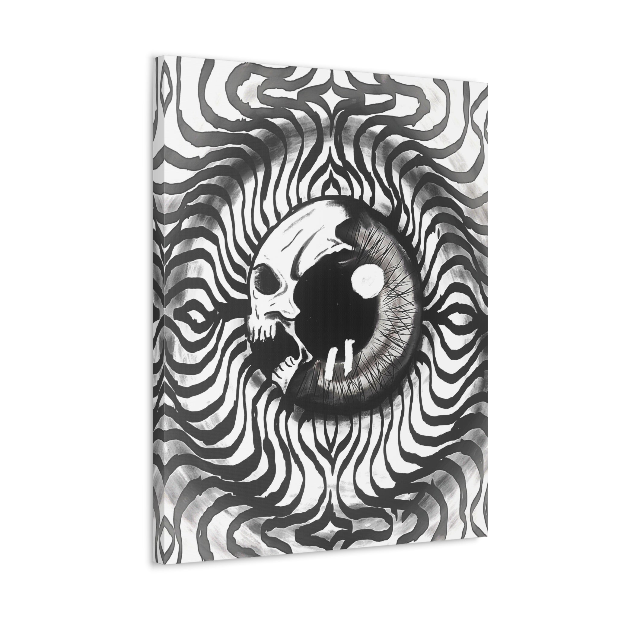Psychedelic Skull Eye Canvas