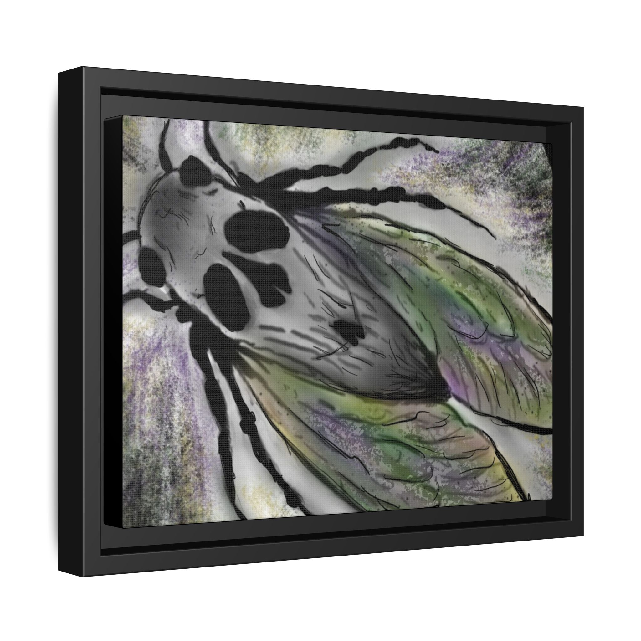 Multi-Color Moth Art Print, Framed Canvas Decor, Wall Art, Home Decor, Nature Lovers Gift, Gallery Wall