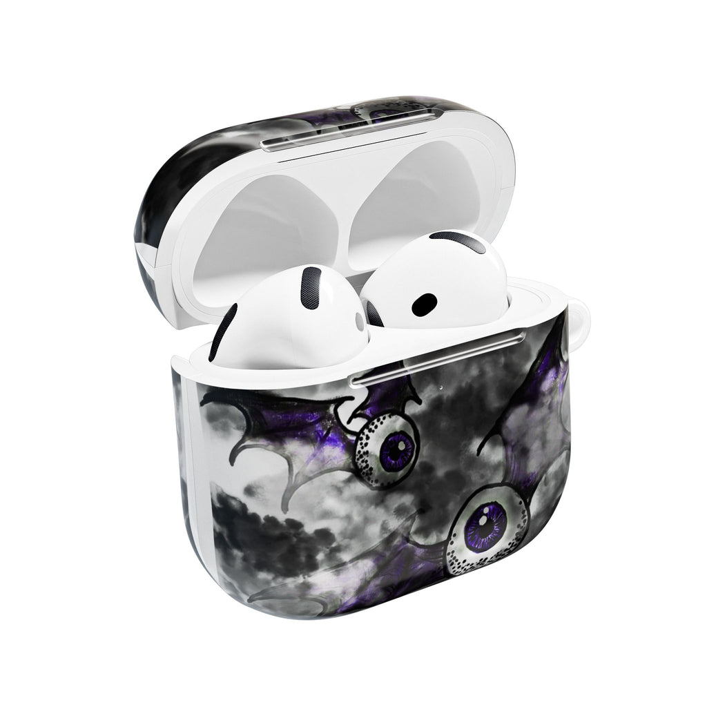 Spooky Eyes AirPod Case, Halloween Accessories, Goth Style Tech Cover, Unique Gift for Teens, Cute AirPod Protection