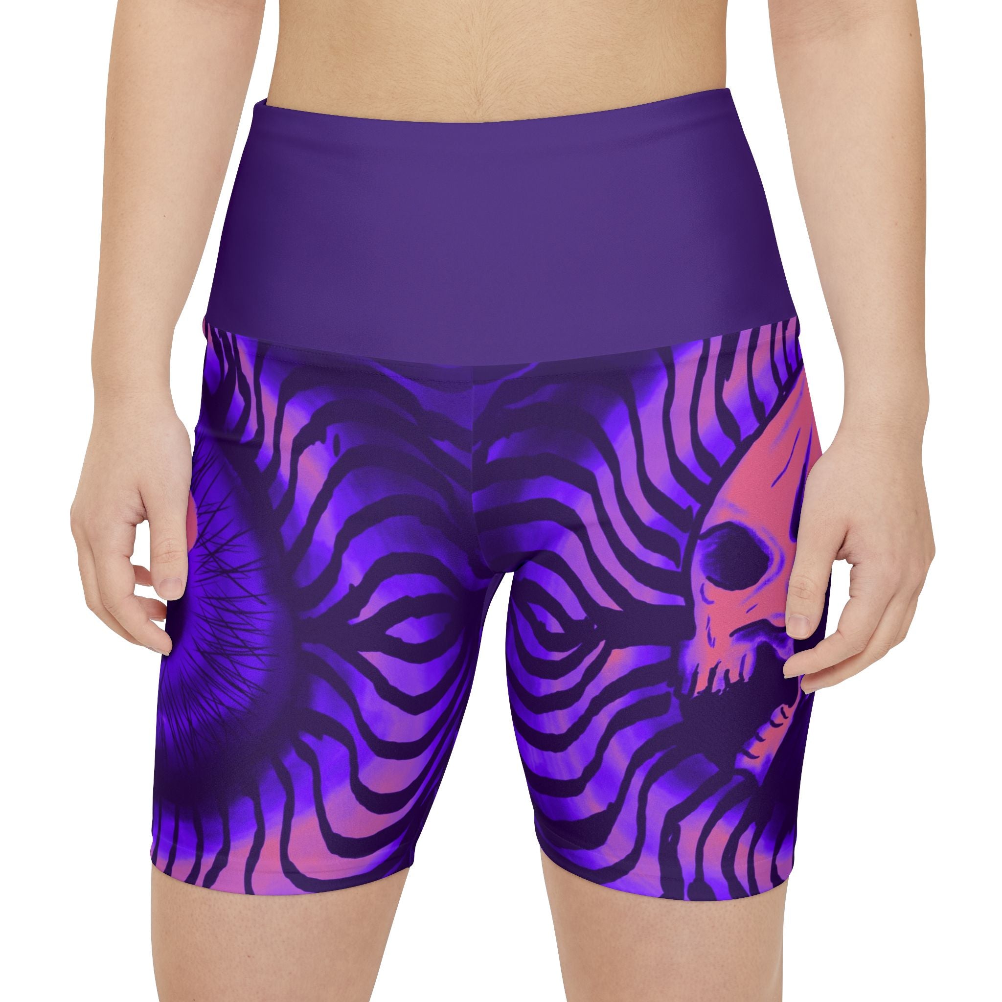 Psychedelic Women's Workout Shorts, Fitness Apparel, Stylish Athletic Shorts, Gym Wear, Festival Clothing, Casual Outfits