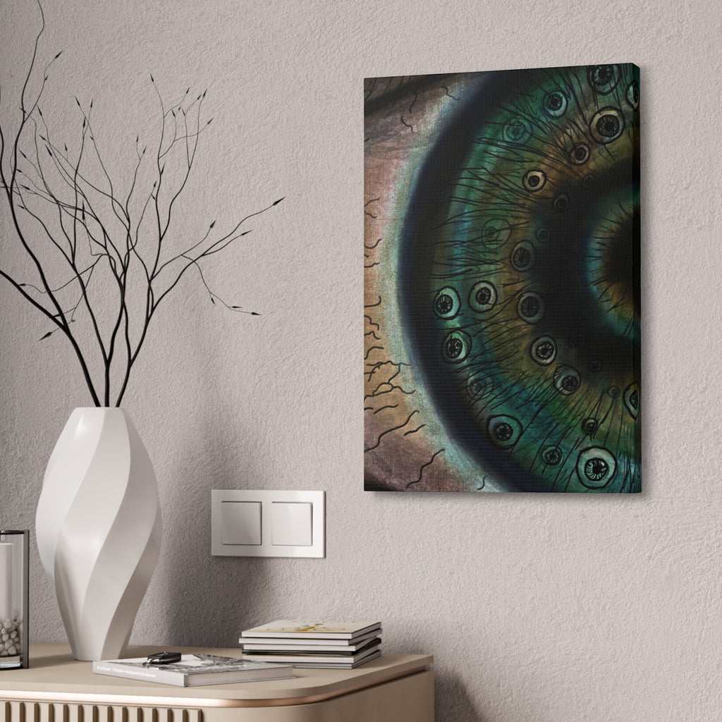 Mystical Eye Canvas Art Print, Eye Shadow Box Wall Decor, Home Aesthetic Artwork, Gift for Art Lovers, Unique Wall Art