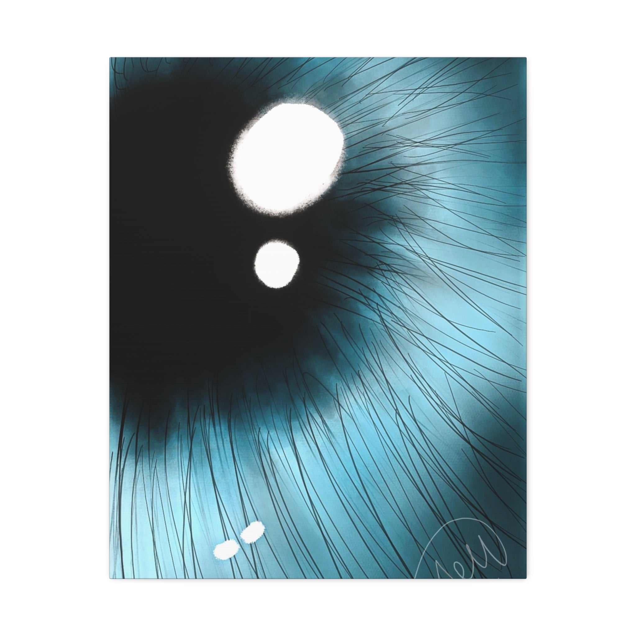 Blue Iris Eye Canvas
