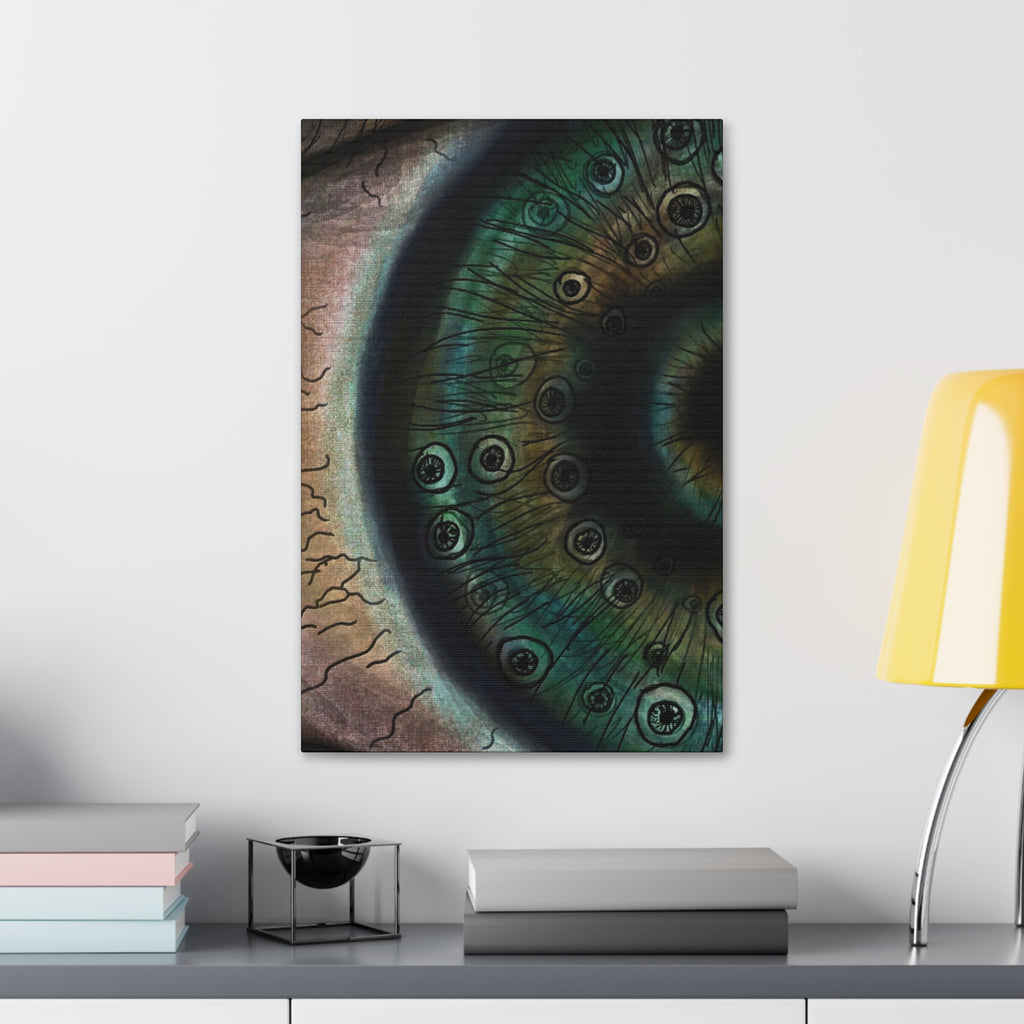 Mystical Eye Canvas Art Print, Eye Shadow Box Wall Decor, Home Aesthetic Artwork, Gift for Art Lovers, Unique Wall Art