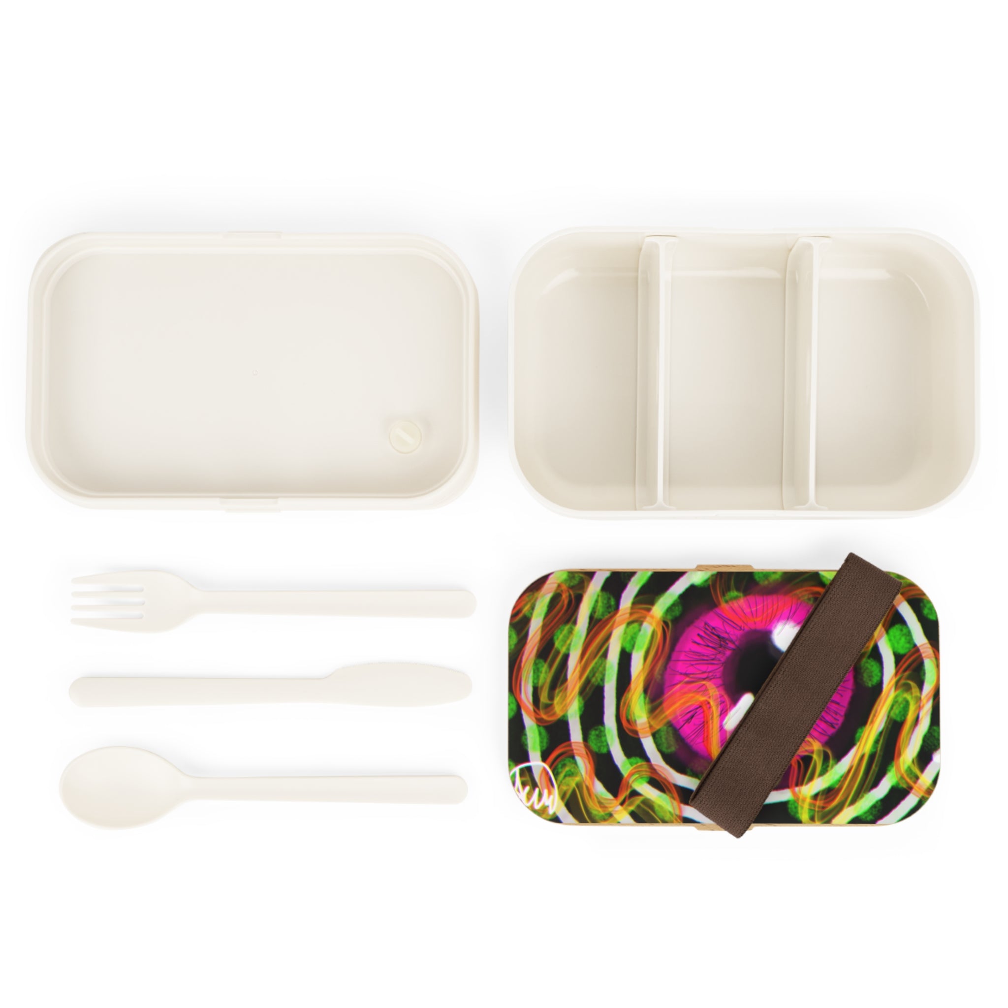 Vibrant Bento Lunch Box with Psychedelic Eye Design, Cute Children's Lunch Container, Eco-Friendly Food Storage, Perfect for School, [...]