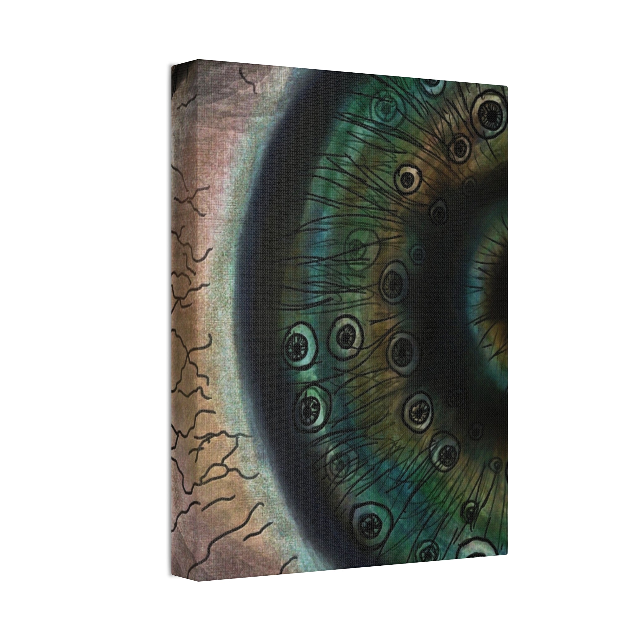 Mystical Eye Canvas Art Print, Eye Shadow Box Wall Decor, Home Aesthetic Artwork, Gift for Art Lovers, Unique Wall Art
