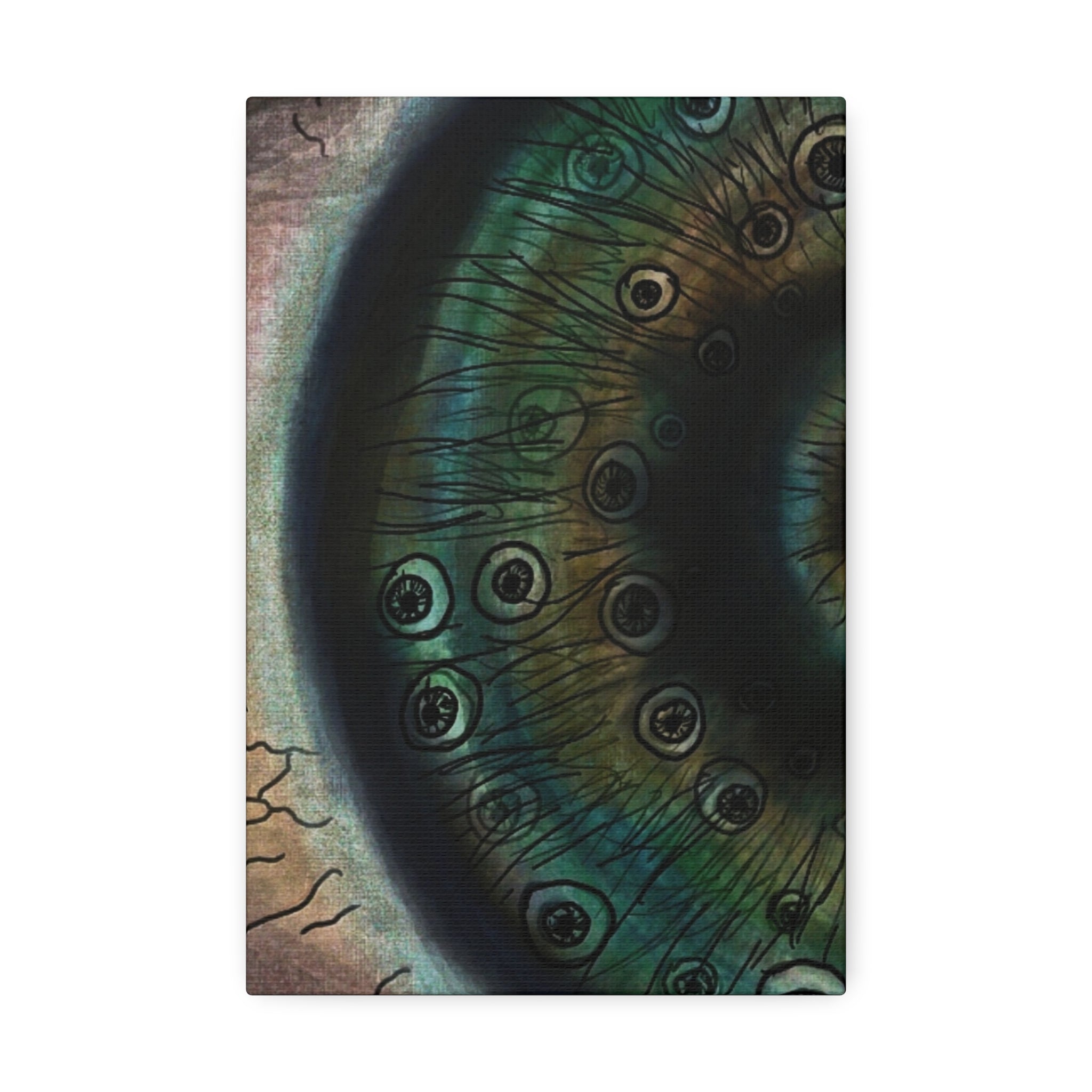 Mystical Eye Canvas Art Print, Eye Shadow Box Wall Decor, Home Aesthetic Artwork, Gift for Art Lovers, Unique Wall Art