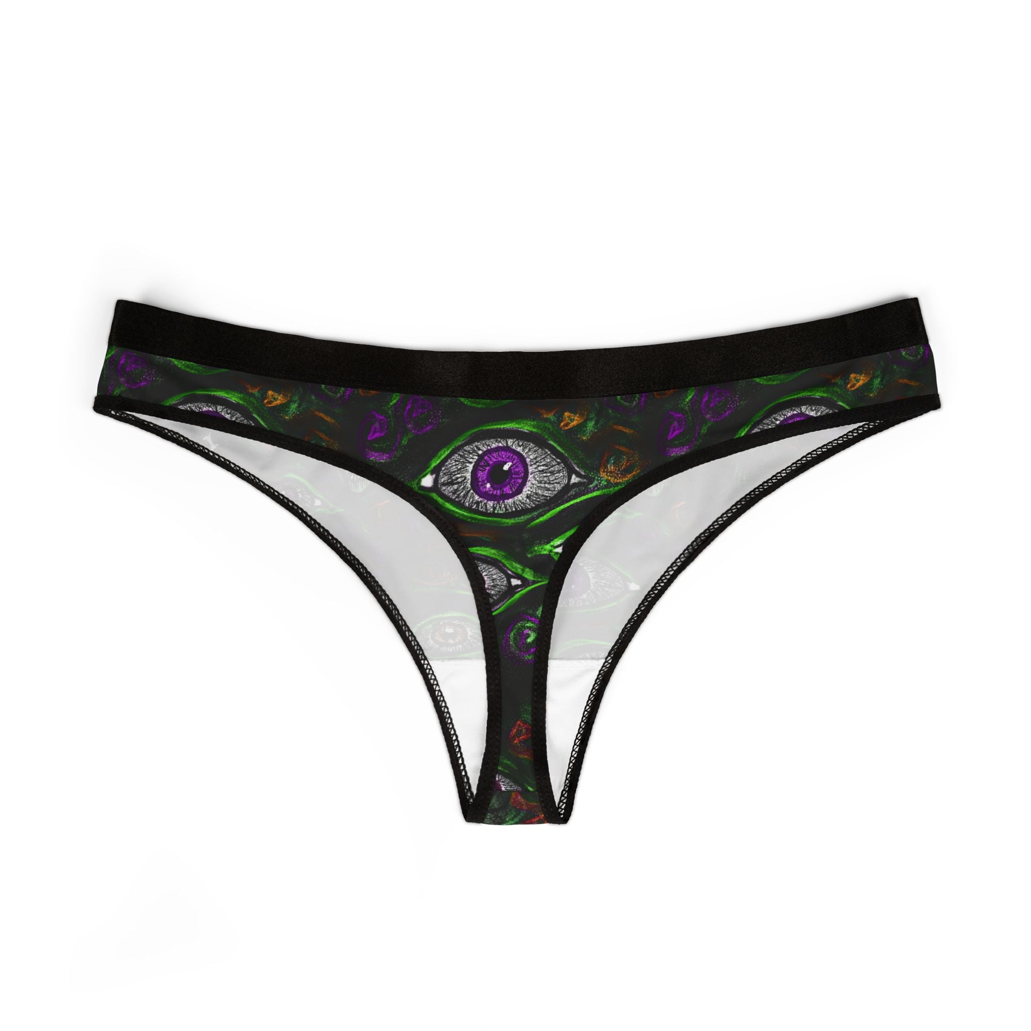 Mystical Skull Thongs, Boho Underwear, Halloween Lingerie, Gift for Her, Eye Catching Intimates