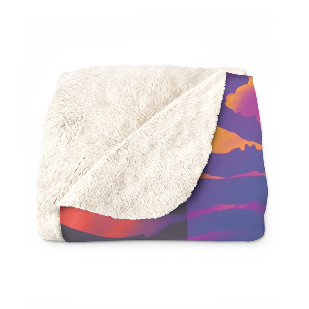 Vibrant Sherpa Fleece Blanket for Cozy Nights, Bohemian Home Decor, Unique Gift for Friends, Soft Bedding Accessory