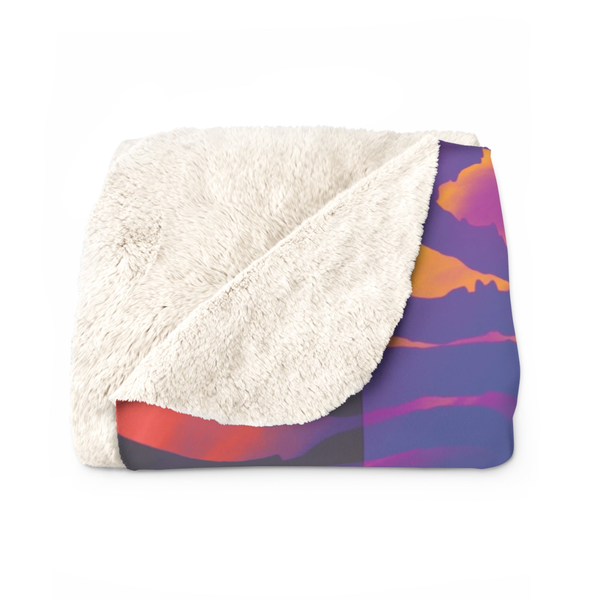 Vibrant Sherpa Fleece Blanket for Cozy Nights, Bohemian Home Decor, Unique Gift for Friends, Soft Bedding Accessory