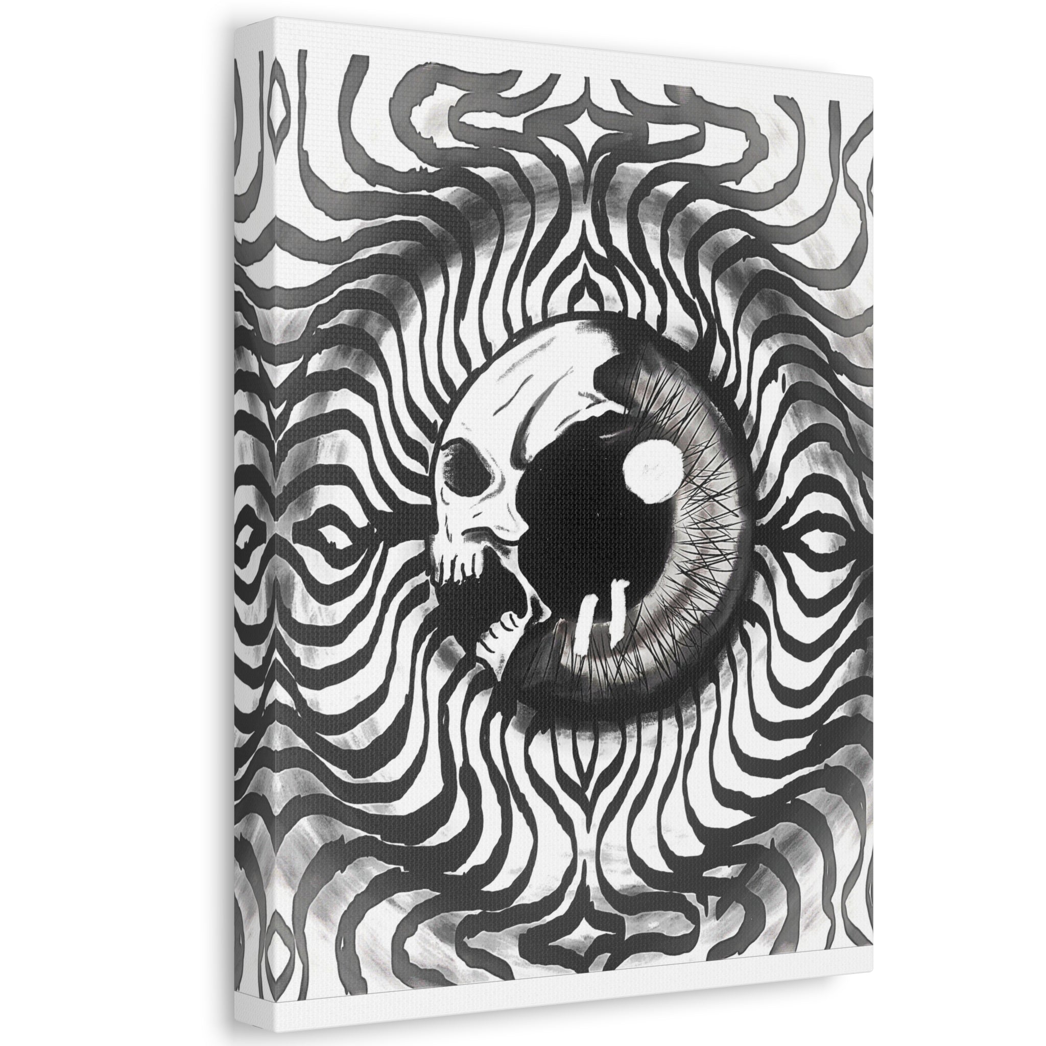 Psychedelic Skull Eye Canvas